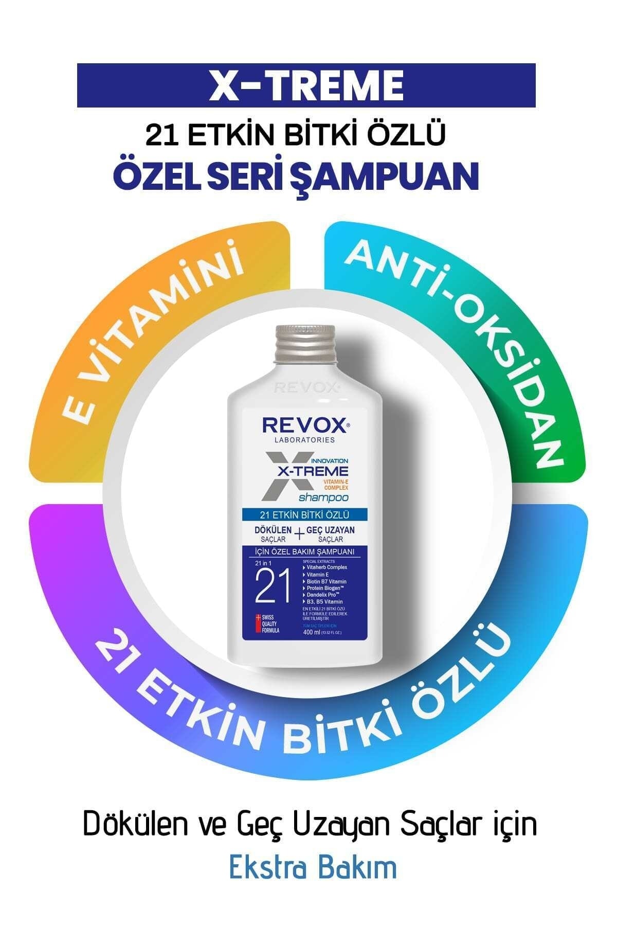 X-treme Dökülen Ve Geç Uzayan Saçlar Için E Vitamini Katkılı Ekstra Bakım Şampuanı 400ml