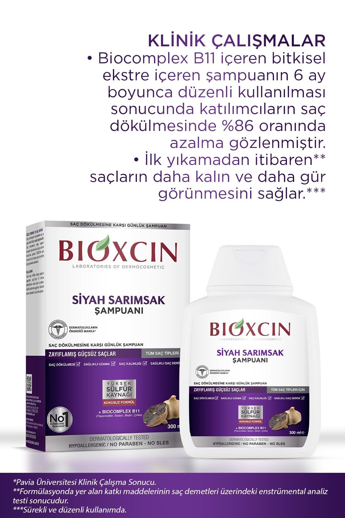 Siyah Sarımsak Şampuanı 300 ml - 3 Al 2 Öde 3 Adet