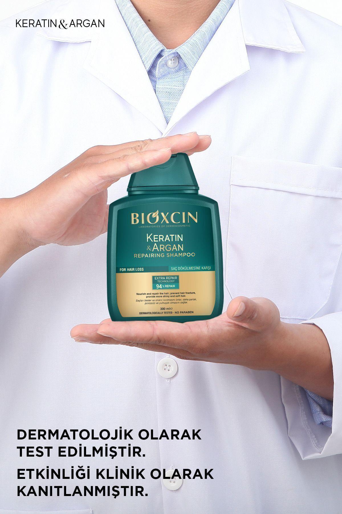 Keratin & Argan Onarıcı Bakım Şampuanı 300 ml 3x300 - 4 ADET