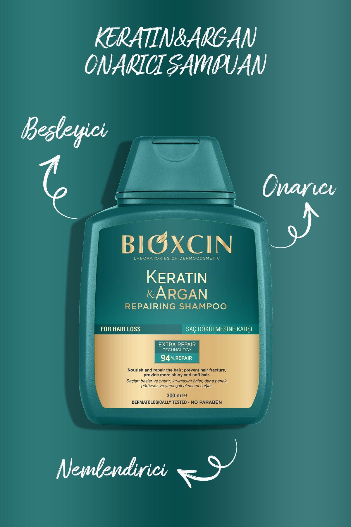 Keratin & Argan Onarıcı Bakım Şampuanı 300 ml 3x300 - 4 ADET
