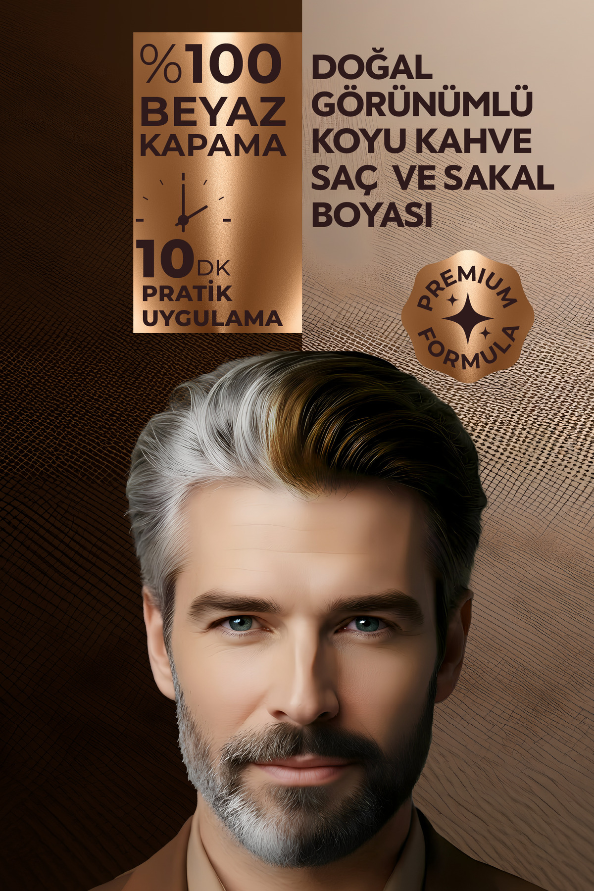 Expert Men Dark Brown Hair Color – Koyu Kahve / Geliştirilmiş Formül / Doğal Görünüm