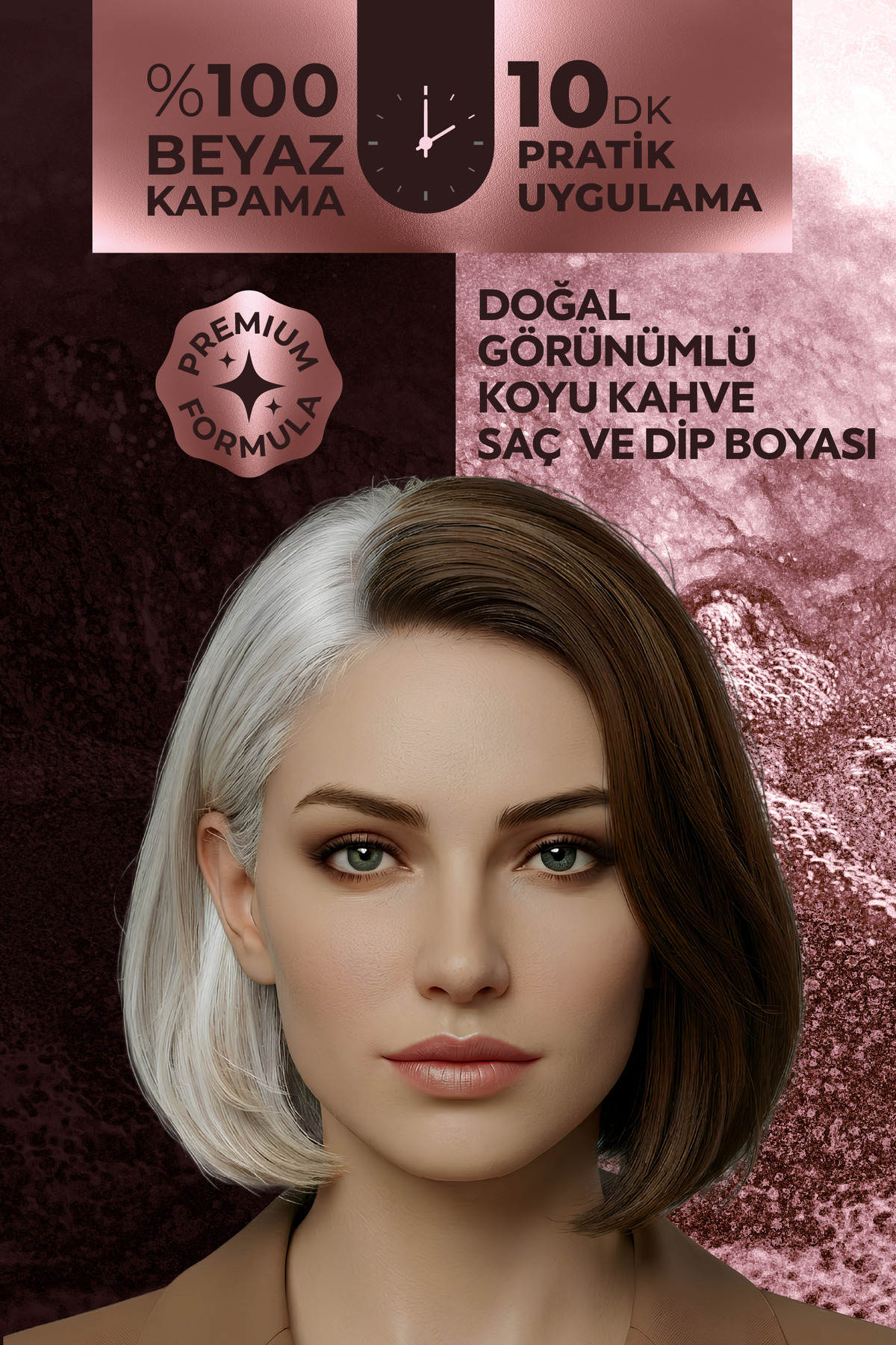 Expert Woman Brown Hair Color / Koyu Kahve / Kadınlara Özel Yeni Formül / Doğal Görünüm