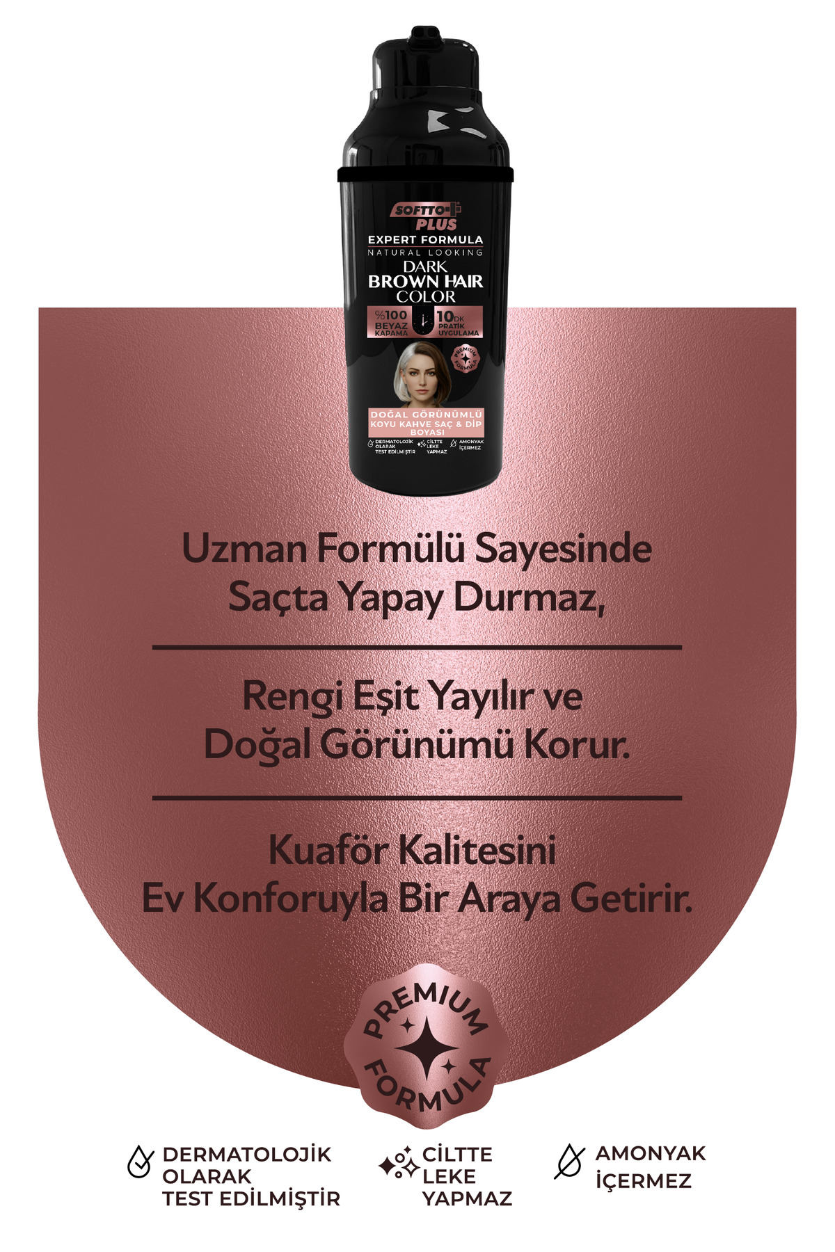 Expert Woman Brown Hair Color / Koyu Kahve / Kadınlara Özel Yeni Formül / Doğal Görünüm