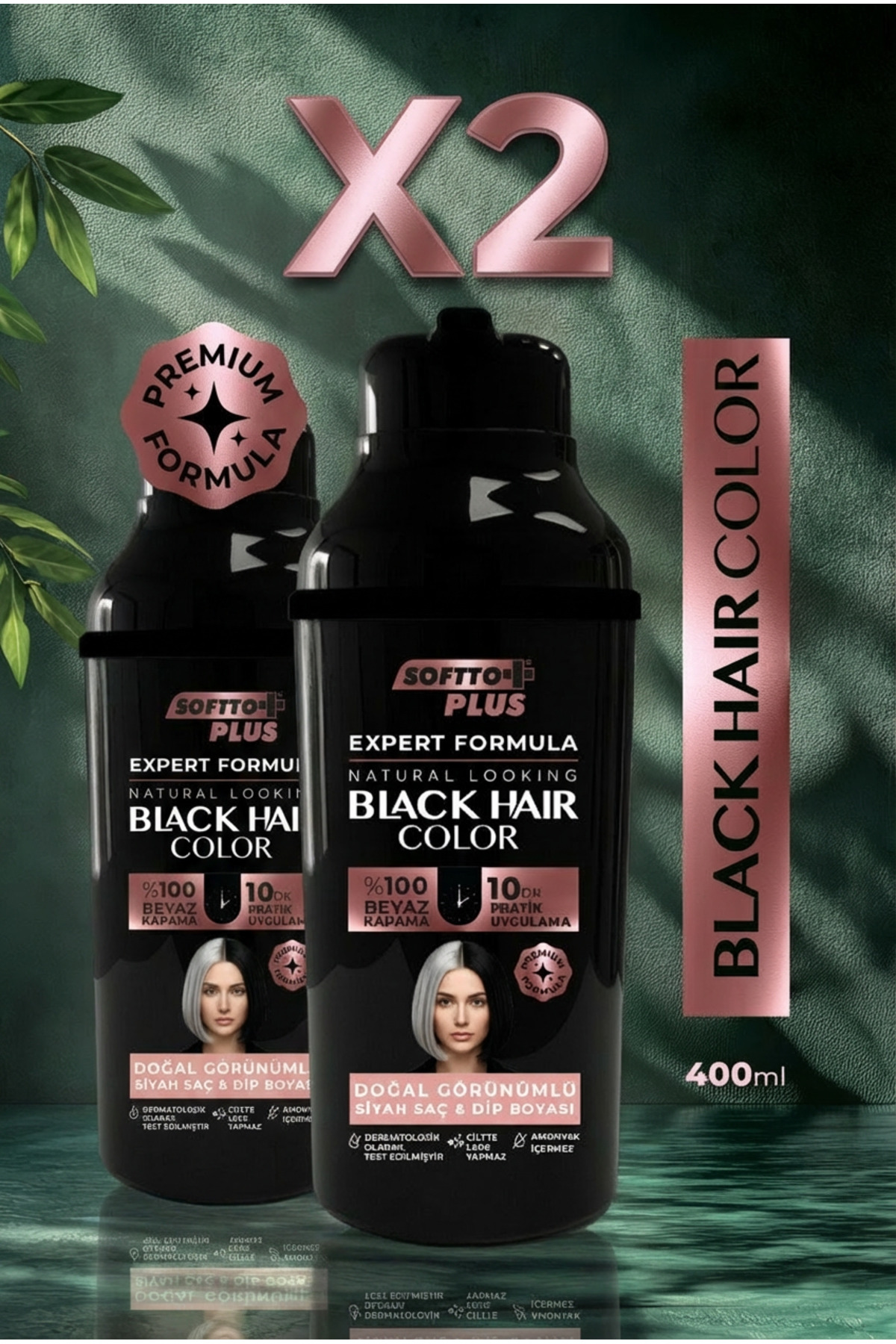 Expert Woman Black Hair Color / Siyah / 2 Adet / Kadınlara Özel Yeni Formül / Doğal Görünüm