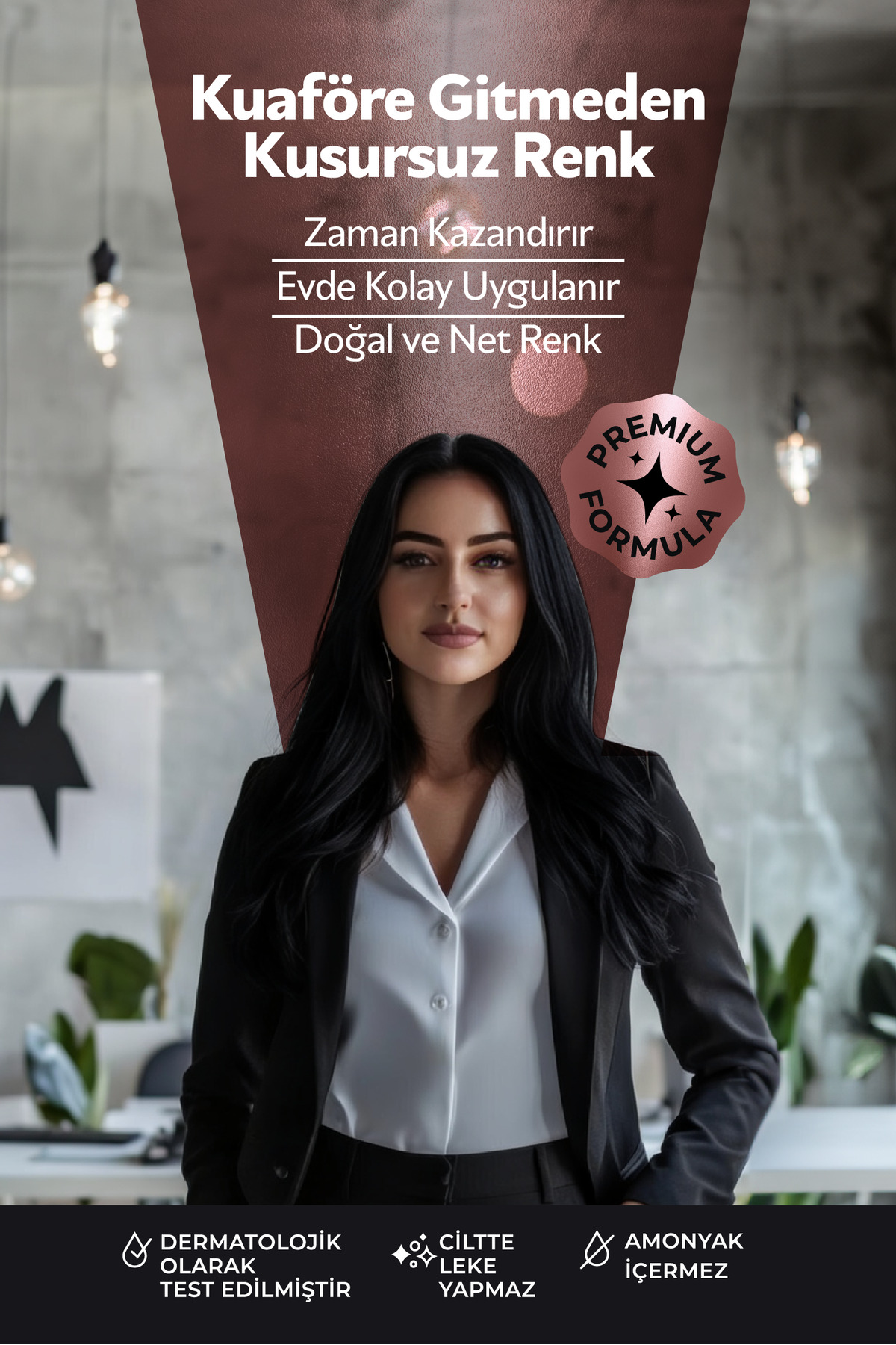 Expert Woman Black Hair Color / Siyah / Kadınlara Özel Yeni Formül / Doğal Görünüm
