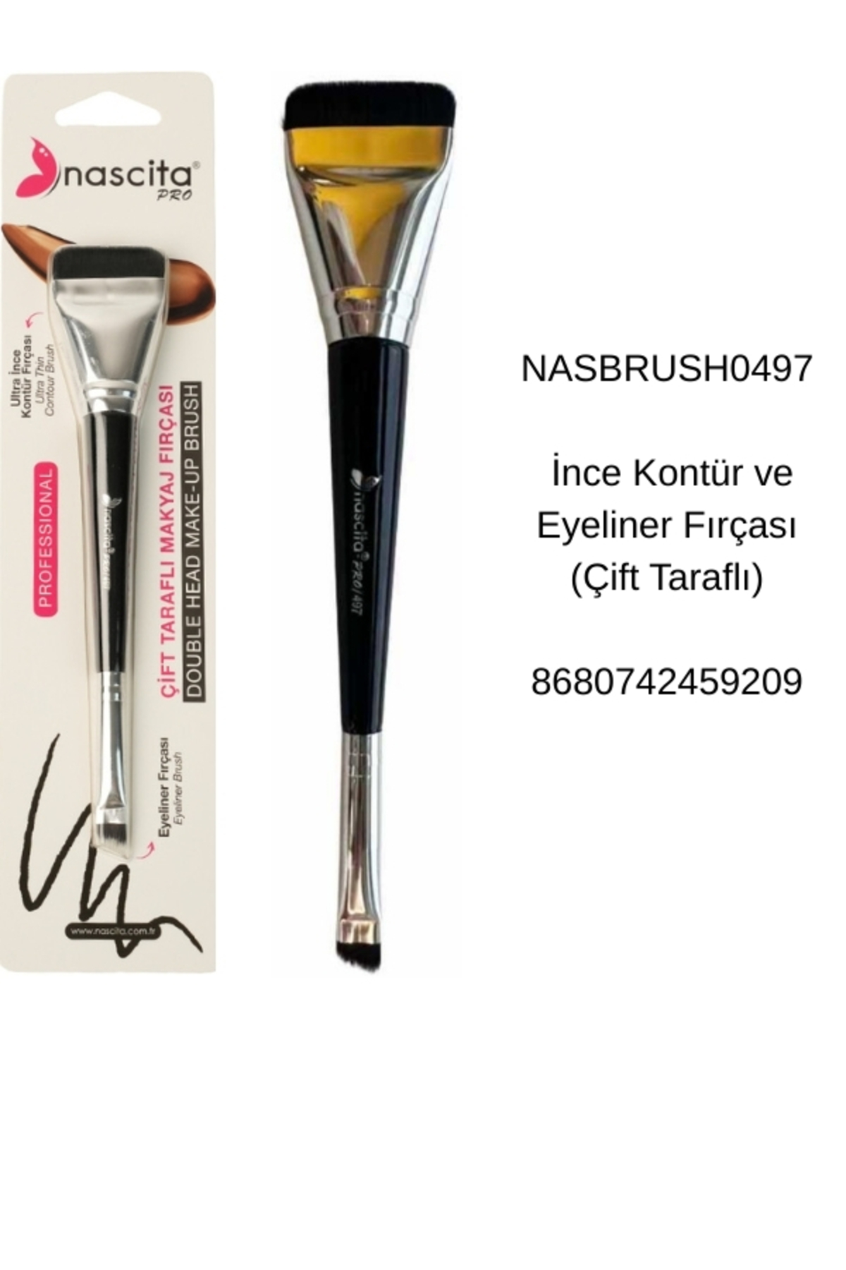 ÇİFT TARAFLI PROFESYONEL -YÜZ & GÖZ-MAKYAJ FIRÇA SETİ NASBRUSH (0491+0494+0493+0496+0497+0498+0499)