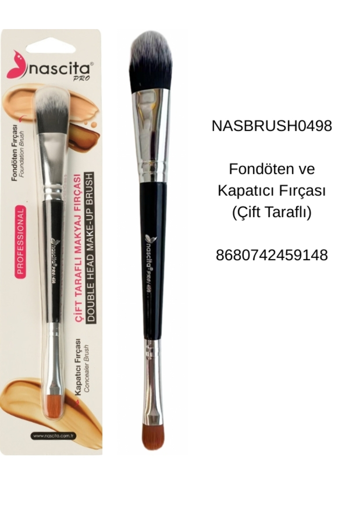 ÇİFT TARAFLI PROFESYONEL -YÜZ & GÖZ-MAKYAJ FIRÇA SETİ NASBRUSH (0491+0494+0493+0496+0497+0498+0499)
