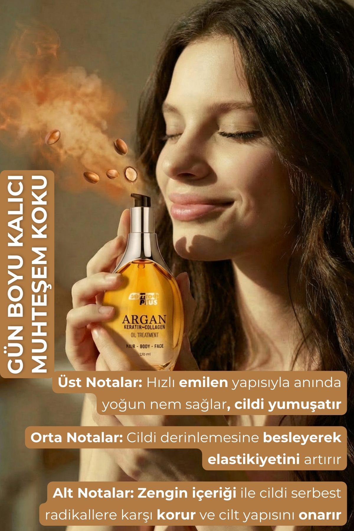 Argan İçerikli Saç Vücut ve Cilt Bakım Yağı 120 ml