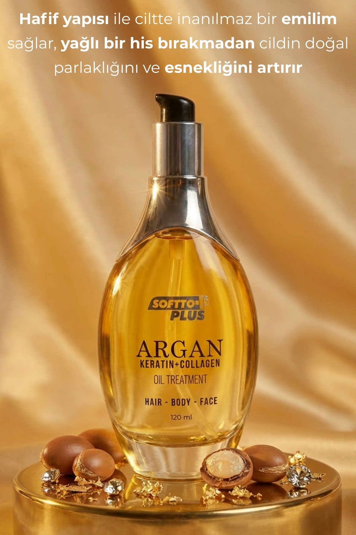 Argan İçerikli Saç Vücut ve Cilt Bakım Yağı 120 ml