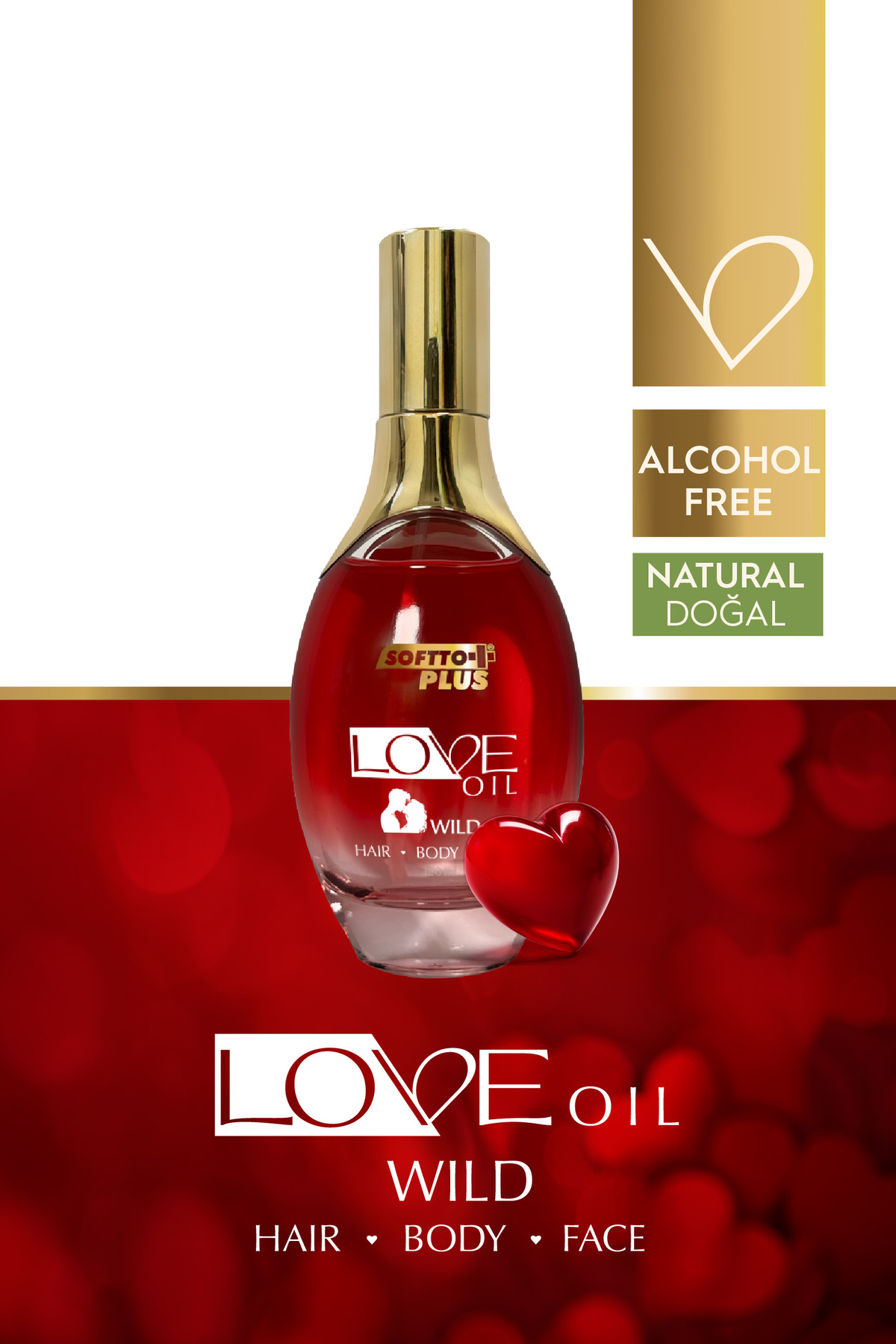 Love Oil / Saç ve Cilt Bakım Yağı 120 ML / Gün Boyu Etkileyici Koku / Ağırlık Yapmaz