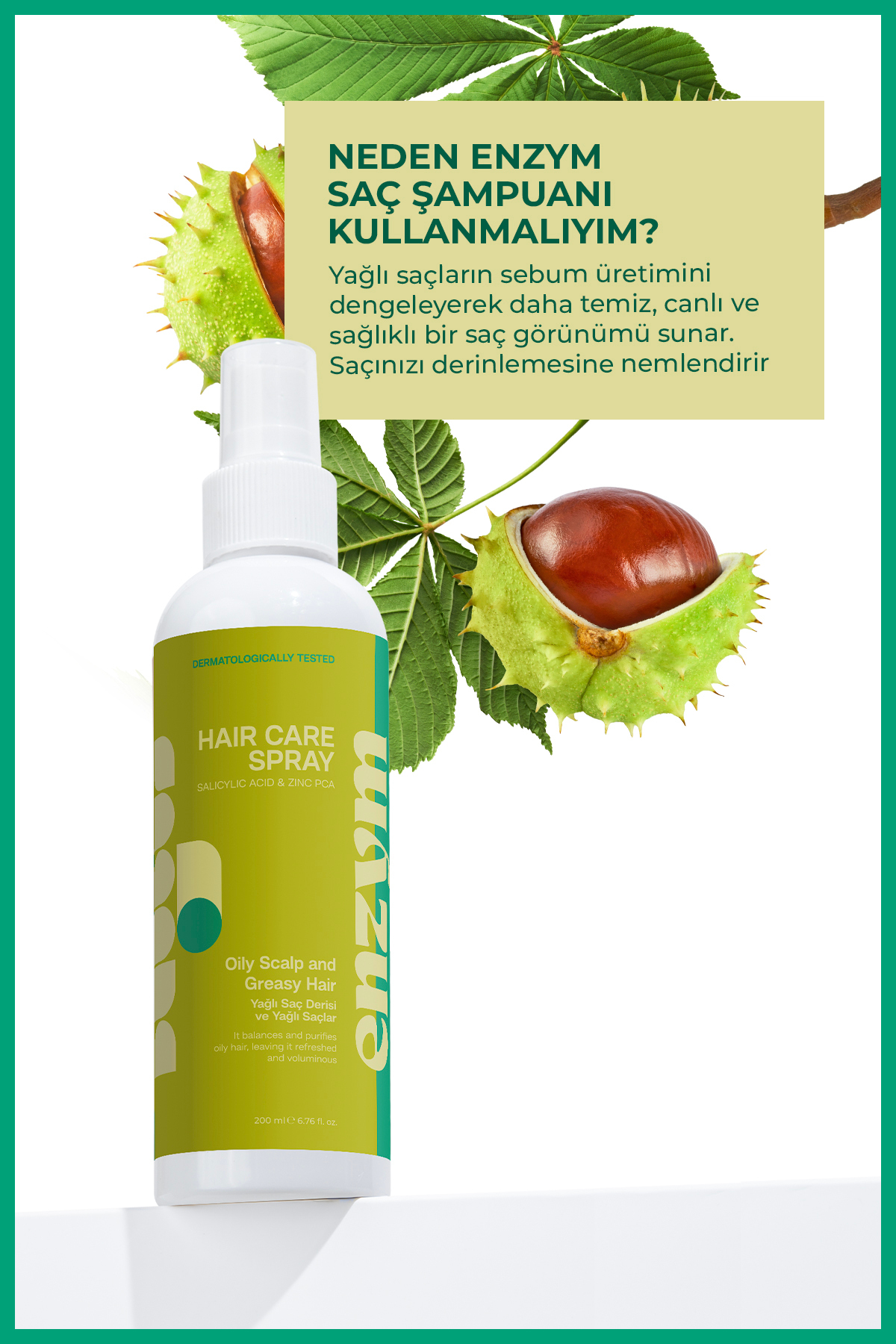 Yağlı Saç Derisi Ve Yağlı Saçlara Özel Yağlanma Karşıtı Saç Bakım Spreyi 200 ml