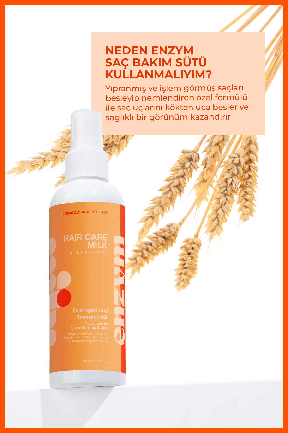 Kuru, Yıpranmış Ve Işlem Görmüş Saçlara Özel Saç Bakım Sütü Sprey 200 ml