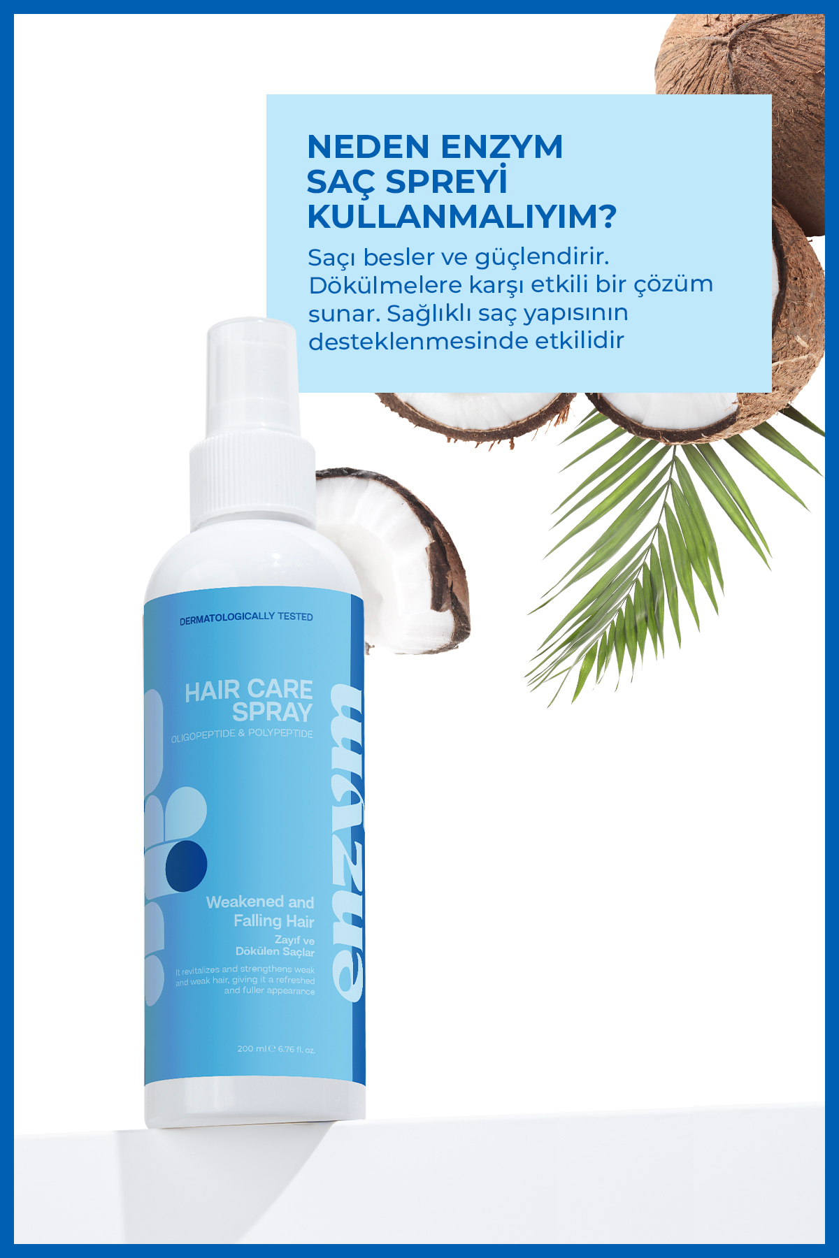 Zayıf Ve Dökülen Saçlara Özel Saç Bakım Spreyi 200 ml (Procapil, Biotin, Kafein)