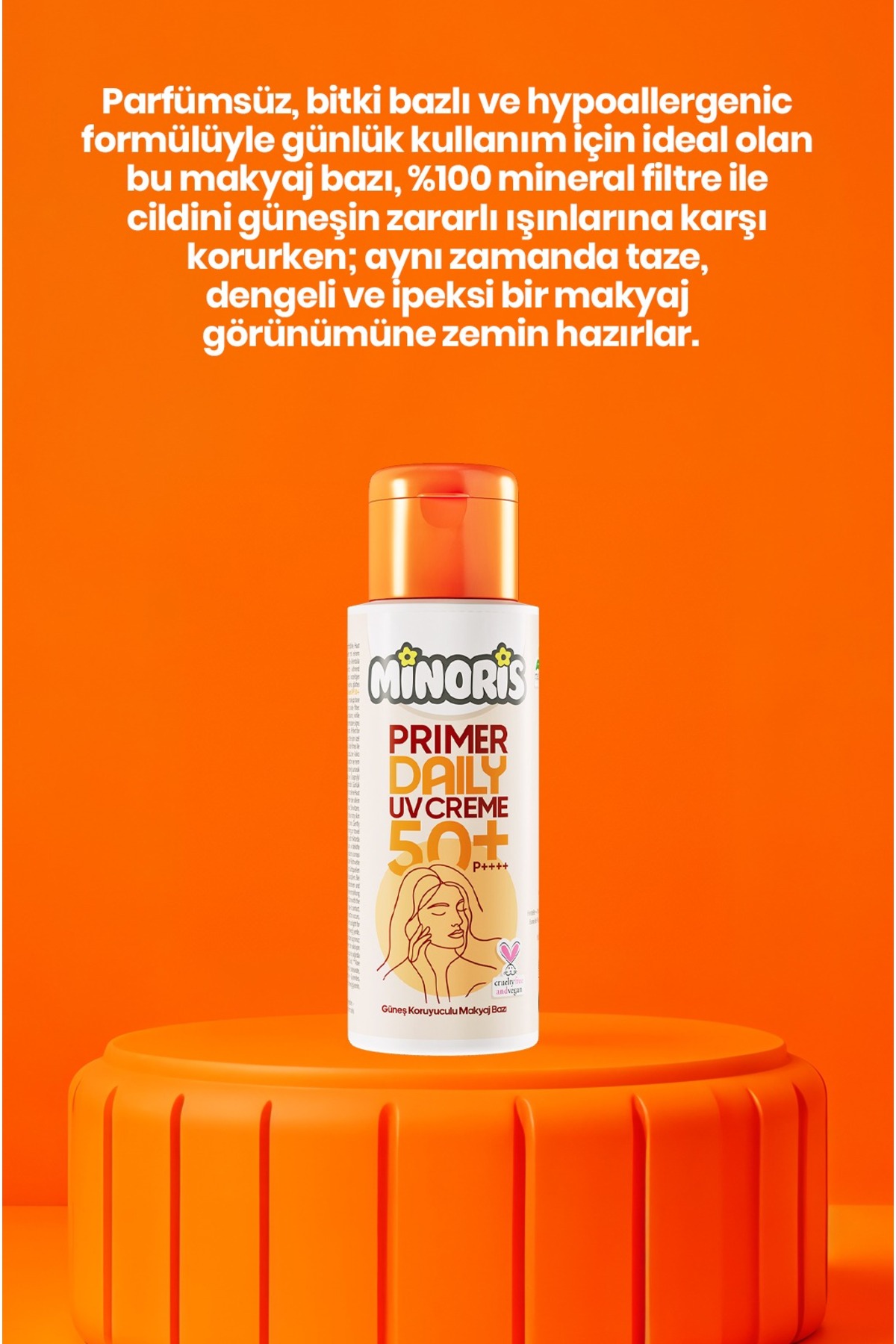 Makyaj Bazı 50 ml | Nemlendirici ve Vegan Primer / Make-Up Base | UVA-UVB Koruma