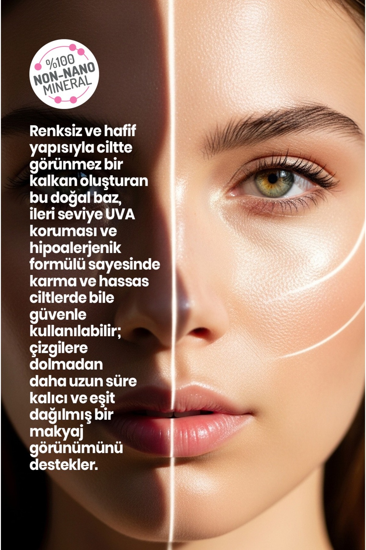 Makyaj Bazı 50 ml | Nemlendirici ve Vegan Primer / Make-Up Base | UVA-UVB Koruma