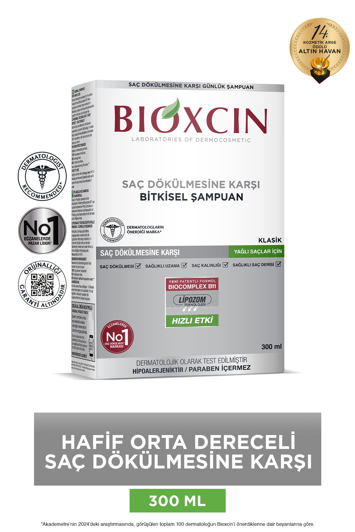 Klasik Yağlı Saçlar Için Şampuan 300 Ml - Genesis Saç Dökülmesi Şampuanı Yağlı Saç