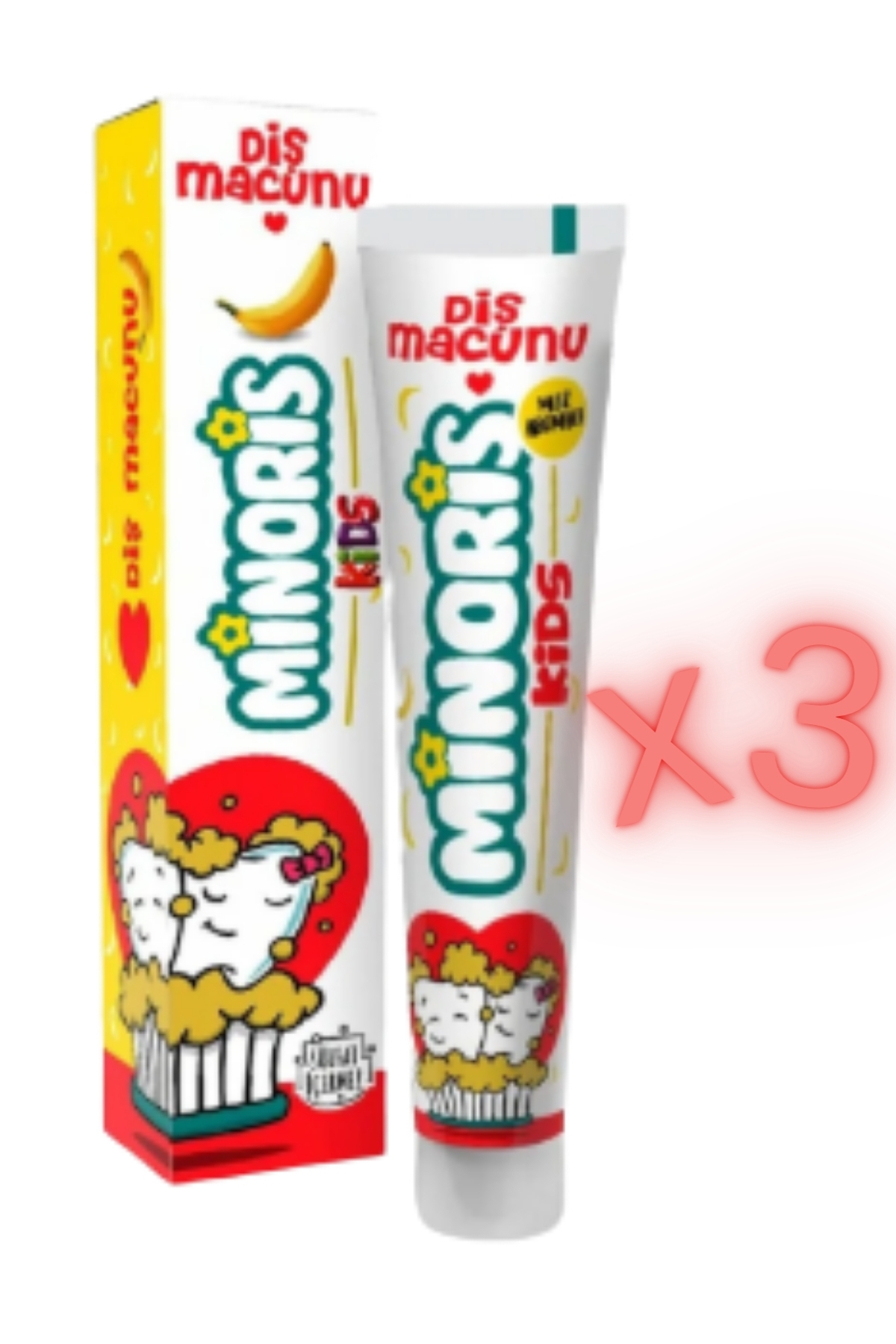 Kids Diş Macunu 75ml, Sülfatsız, Florürsüz, Organik Içerikli 3LÜ SET