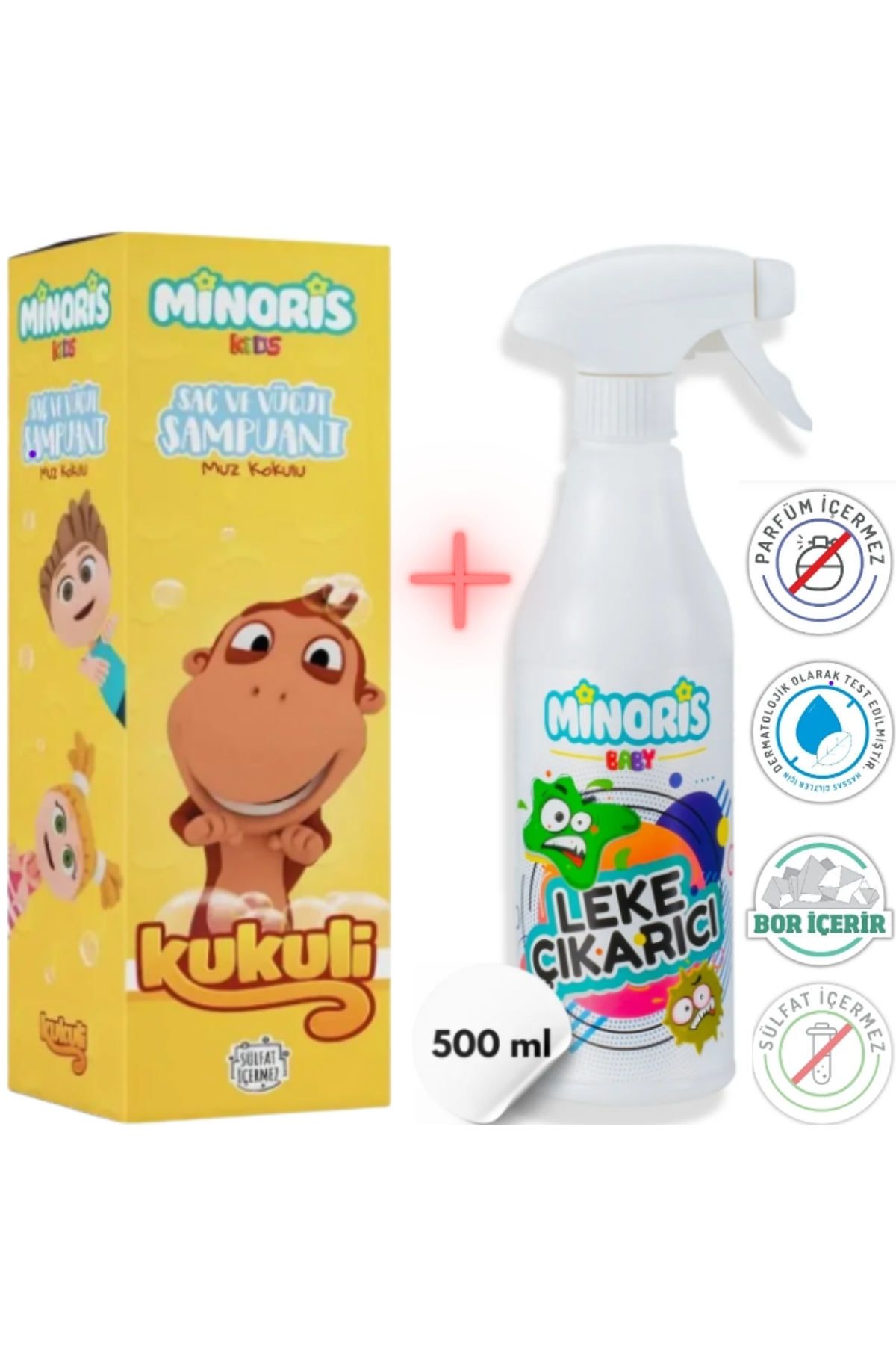 Baby Organik Leke Çıkarıcı 500ml + Kids Kukuli Organik Saç Ve Vücut Şampuanı 220 ml
