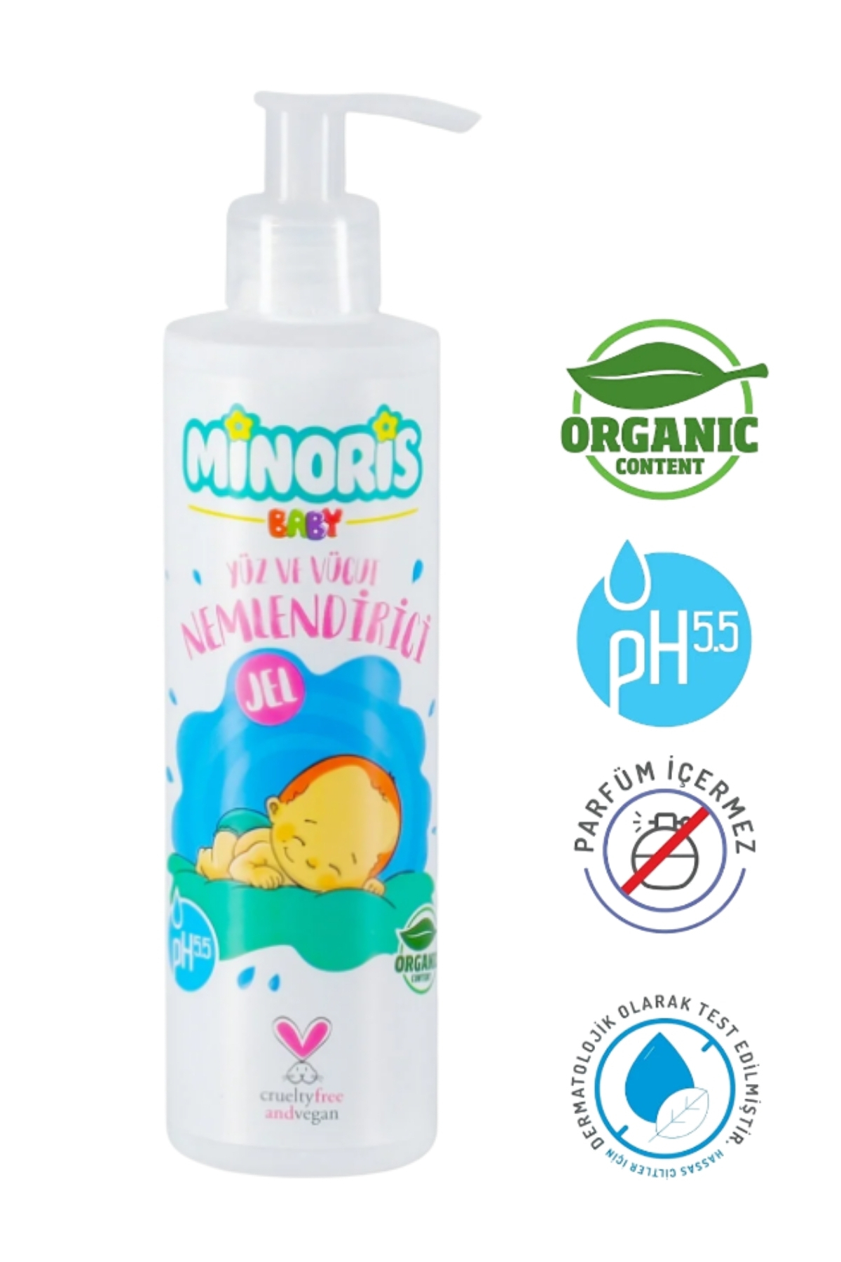 Baby Organik Leke Çıkarıcı 500ml + Baby Organik El Yüz Ve Vücut Nemlendirici 200ml