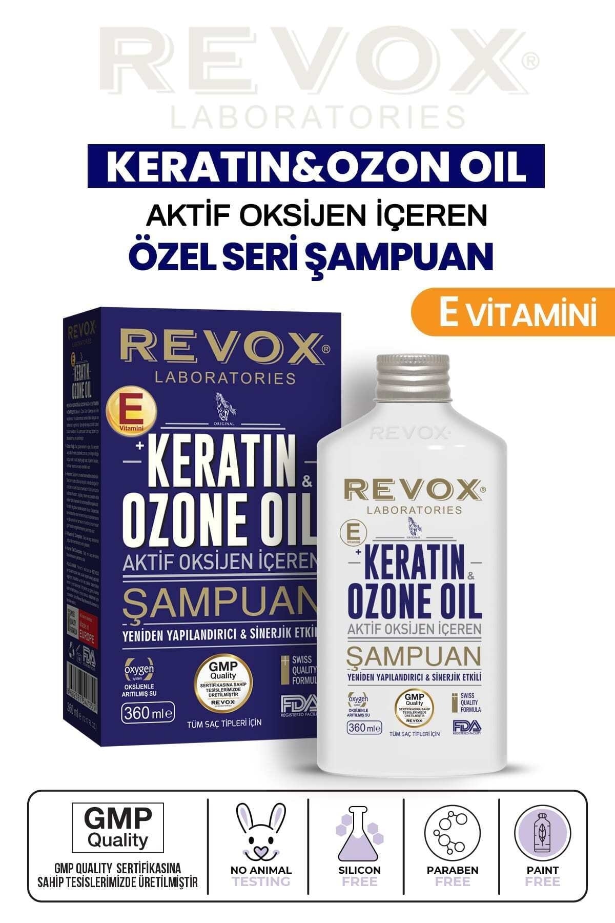 Keratin & Ozon Oil Aktif Oksijen Içeren E Vitaminli Yeniden Yapılandırıcı Şampuan