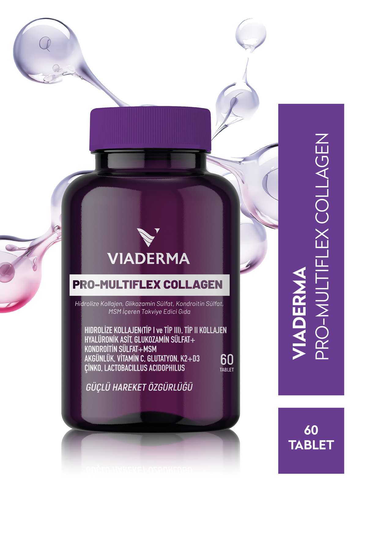 Pro-multiflex Kolajen Tablet 60 Adet - Tip 1,2,3, Glukozamin, Kondroitin, Çinko ile Cilt ve Eklem...