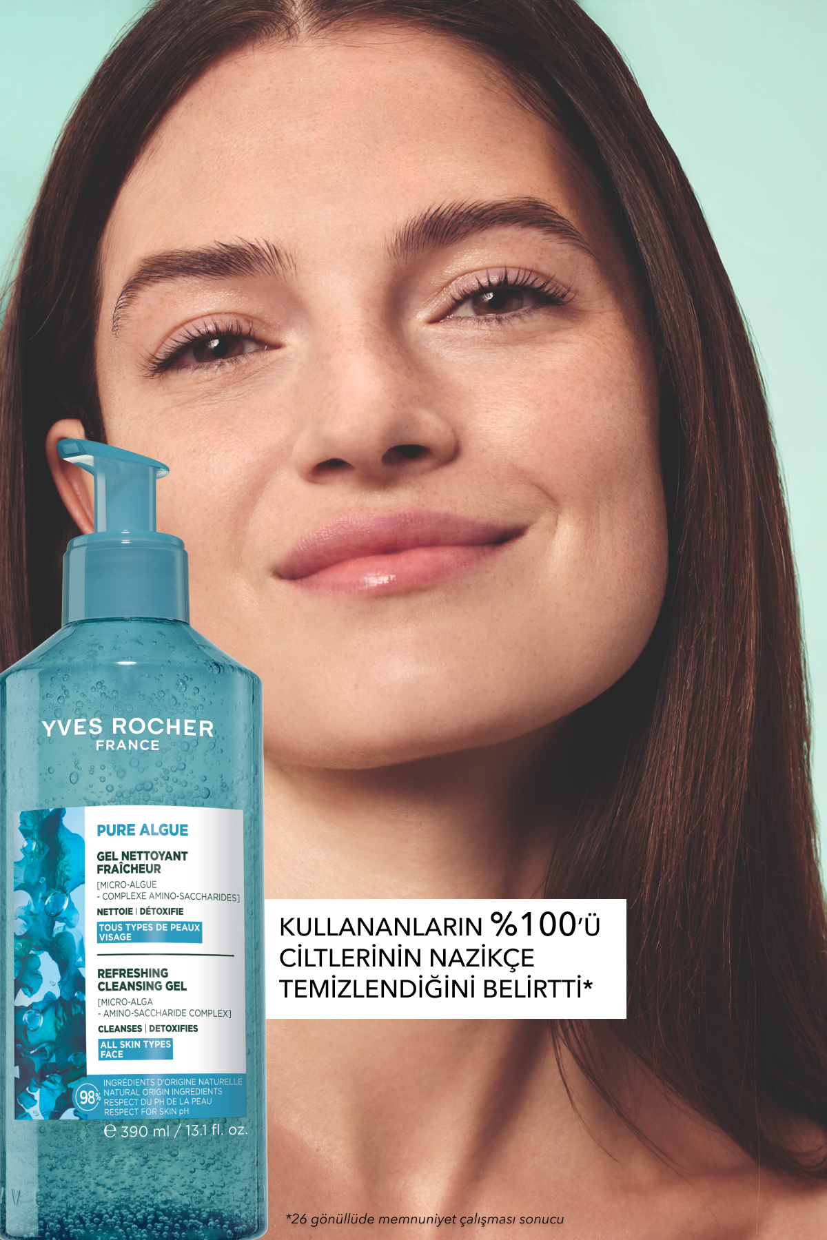Antioksidan Yüz Yıkama Jeli-Normal ve Kuru Cilt-Pure Algue Nemlendirici  Botanik Kompleks 390ml