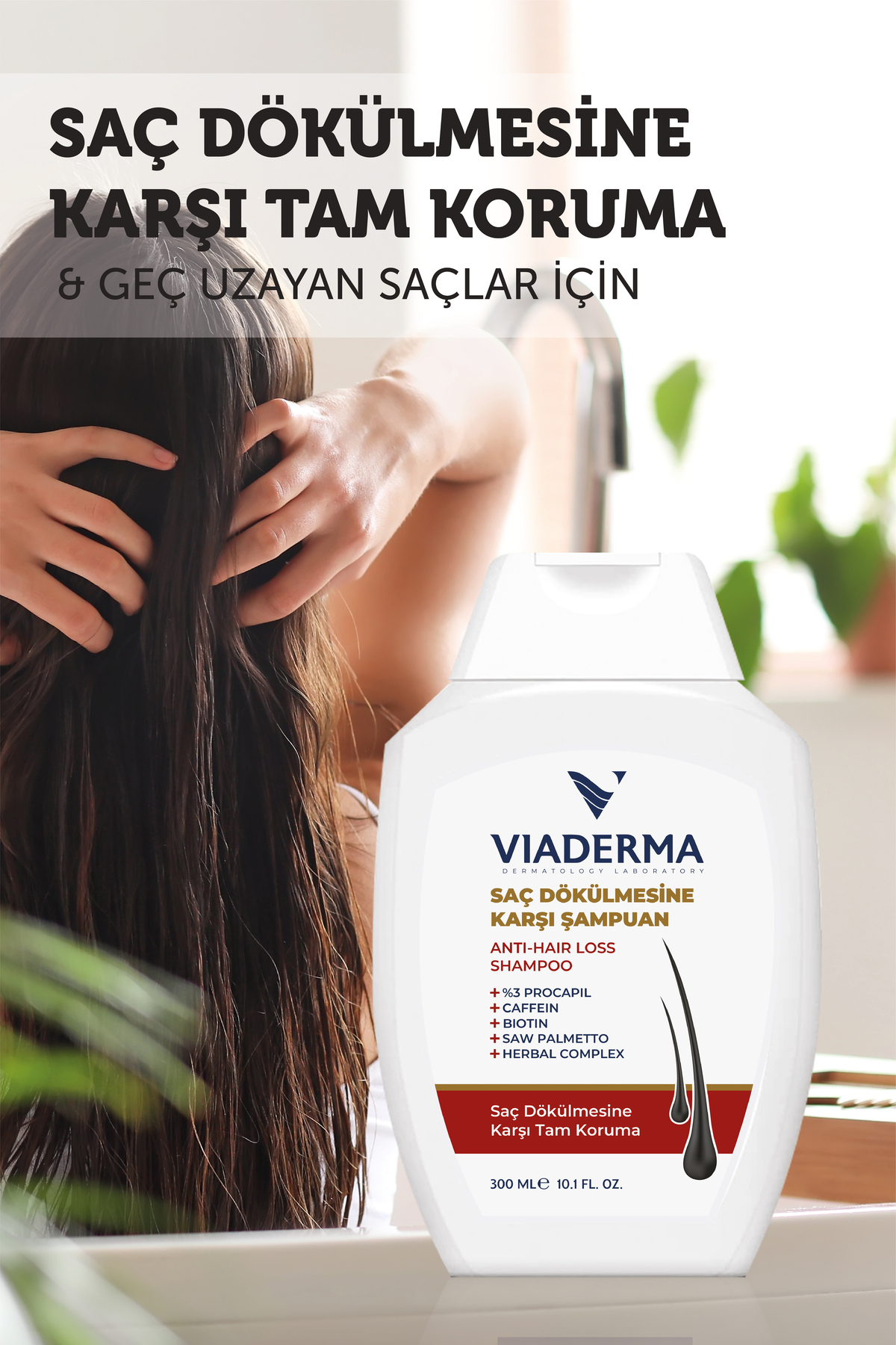Günlük Kullanım Saç Dökülmesine Karşı Şampuan 300 ml- Güçlendirici ve Ekonomik Formül, Sülfatsız