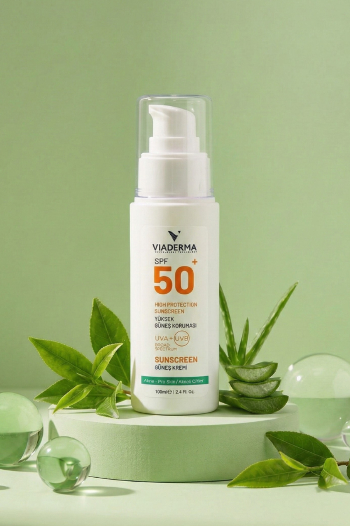 Akne Karşıtı SPF 50 Yüz Ve Vücut Güneş Kremi Akneye Meyilli & Karma Ciltler - Bisabolol