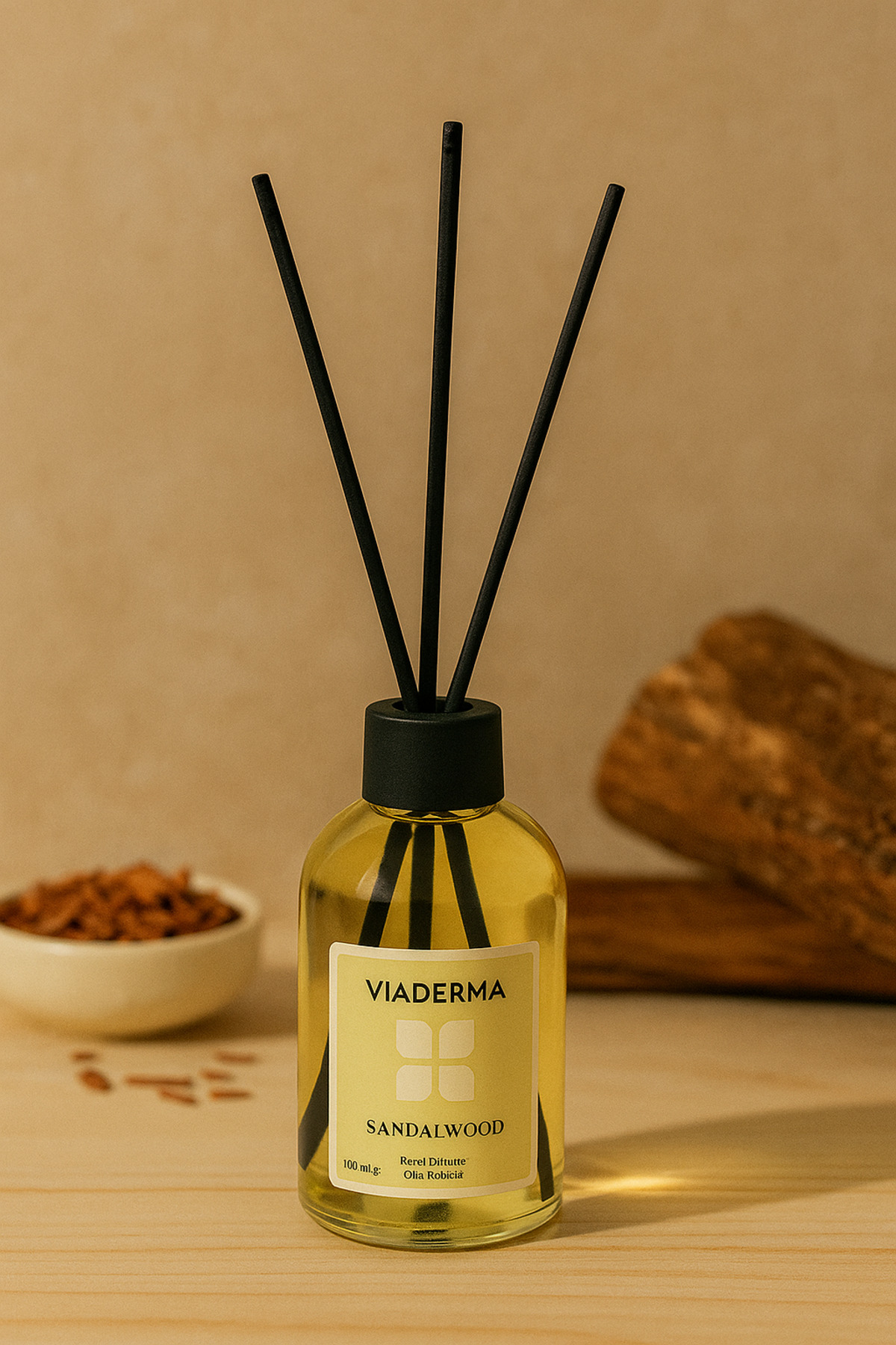Sandal Ağacı Aromalı Bambu Çubuklu Oda Kokusu 100 ml - Doğal, Ferah ve Uzun Süreli Koku
