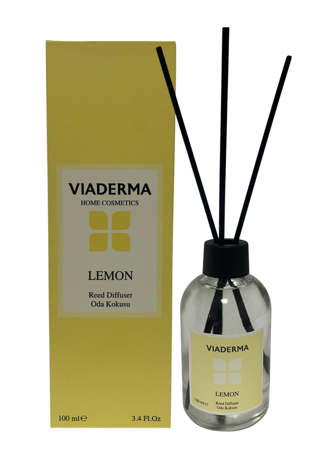 Limon Aromalı Bambu Çubuklu Oda Kokusu 100 ml - Doğal, Ferah ve Uzun Süreli Koku