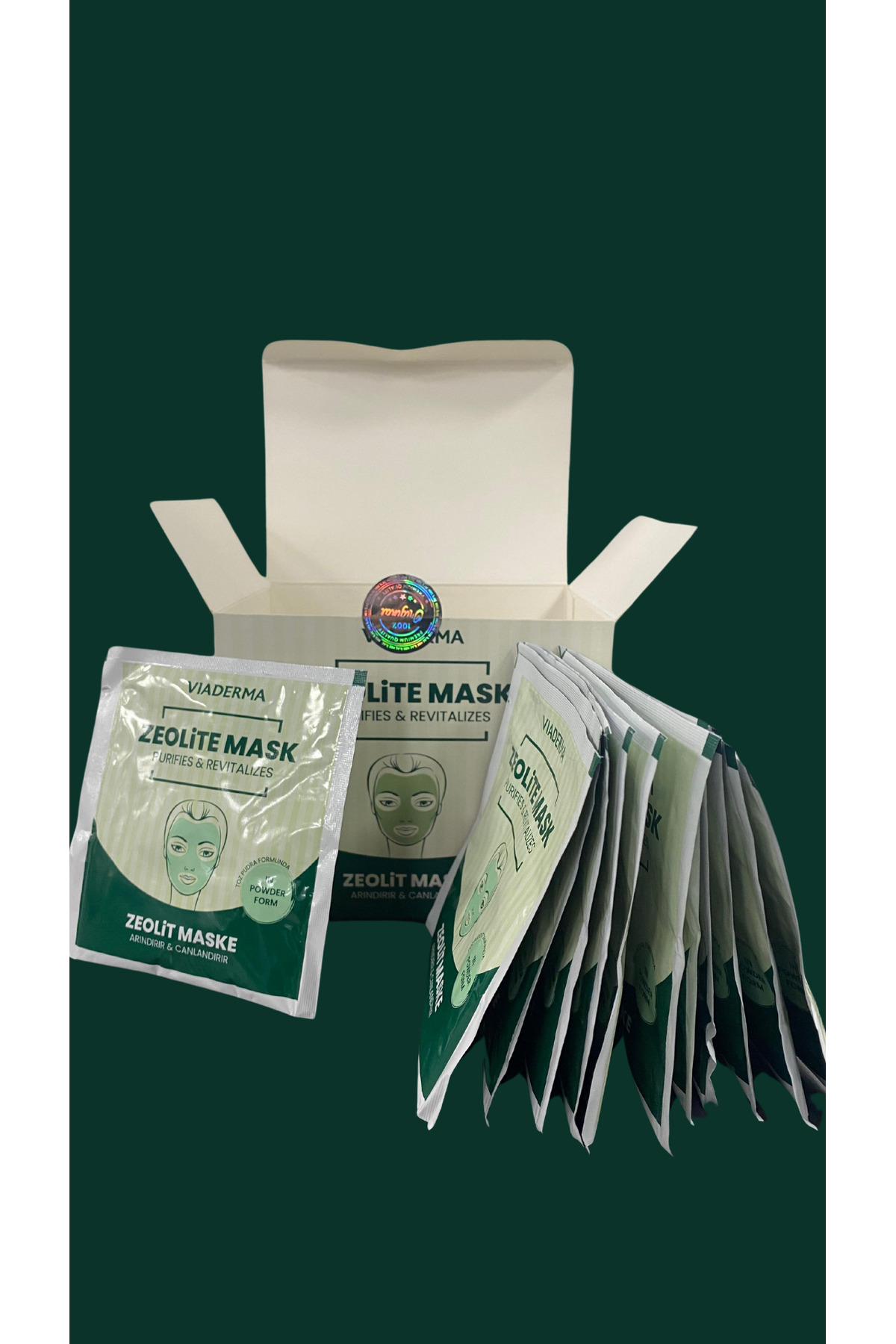 Zeolit Maske - Arındırıcı Yüz Maskesi 15 Saşe x 10 gr - Detoks ve Yağ Emici Özellikler