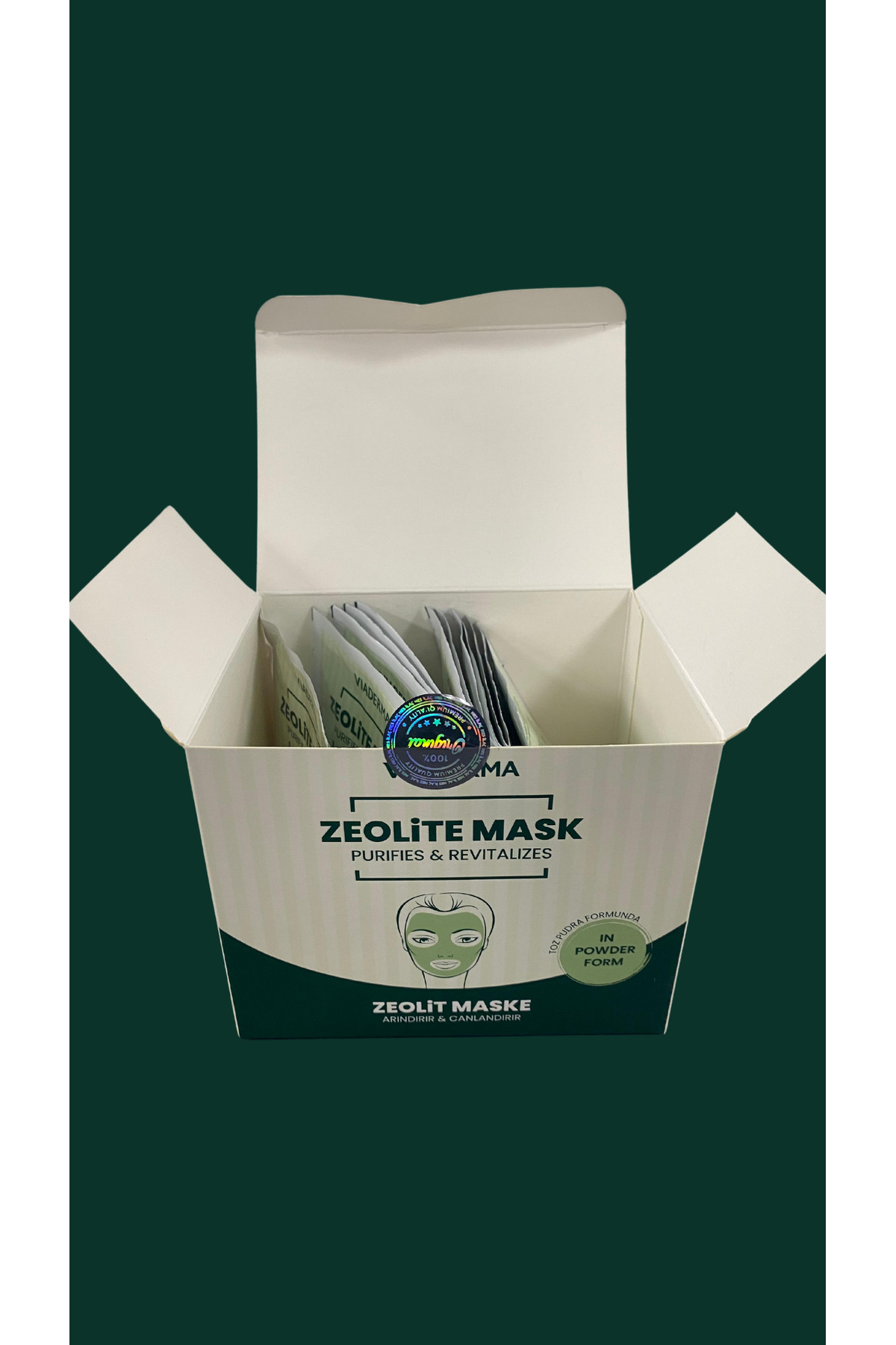 Zeolit Maske - Arındırıcı Yüz Maskesi 15 Saşe x 10 gr - Detoks ve Yağ Emici Özellikler