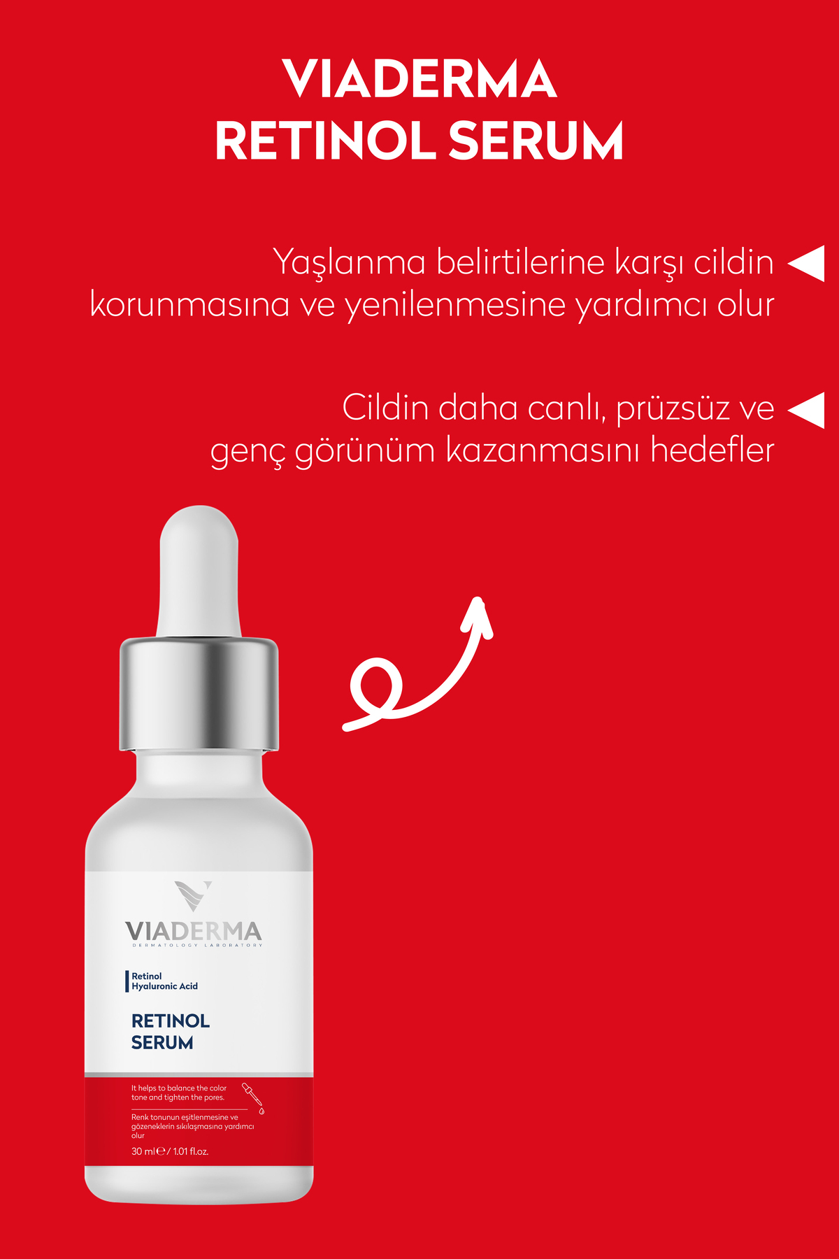 Yaşlanma Karşıtı Onarıcı, Besleyici & Yenileyici Retinol Serum Genç Görünüm 30 ml