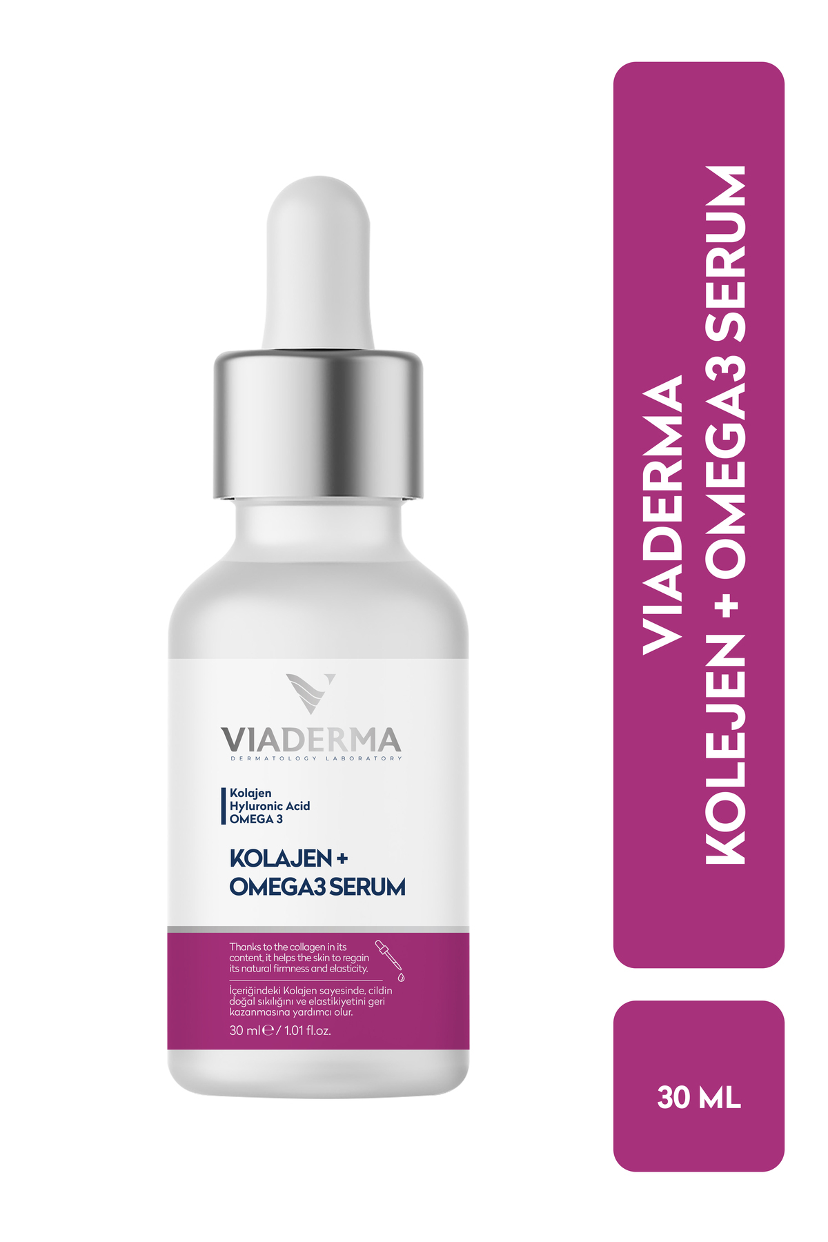 Kolajen & Omega3 Kırışıklık Karşıtı Serum 30 ml Genç Görünüm Cildi Besler