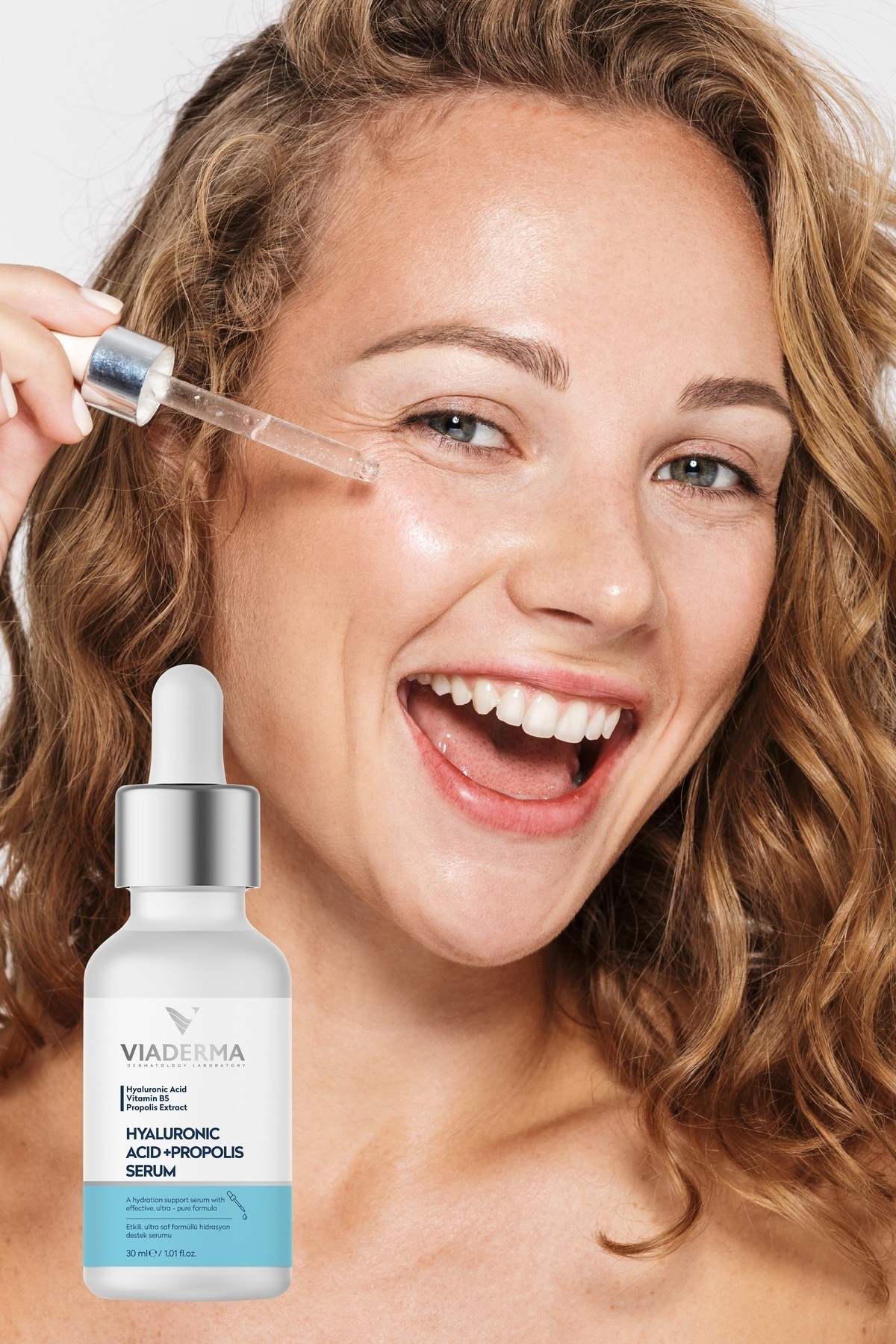 Hyalüronik Asit ve Propolisli Yoğun Nemlendirici Serum - Tüm Cilt Tipleri için 30 ml