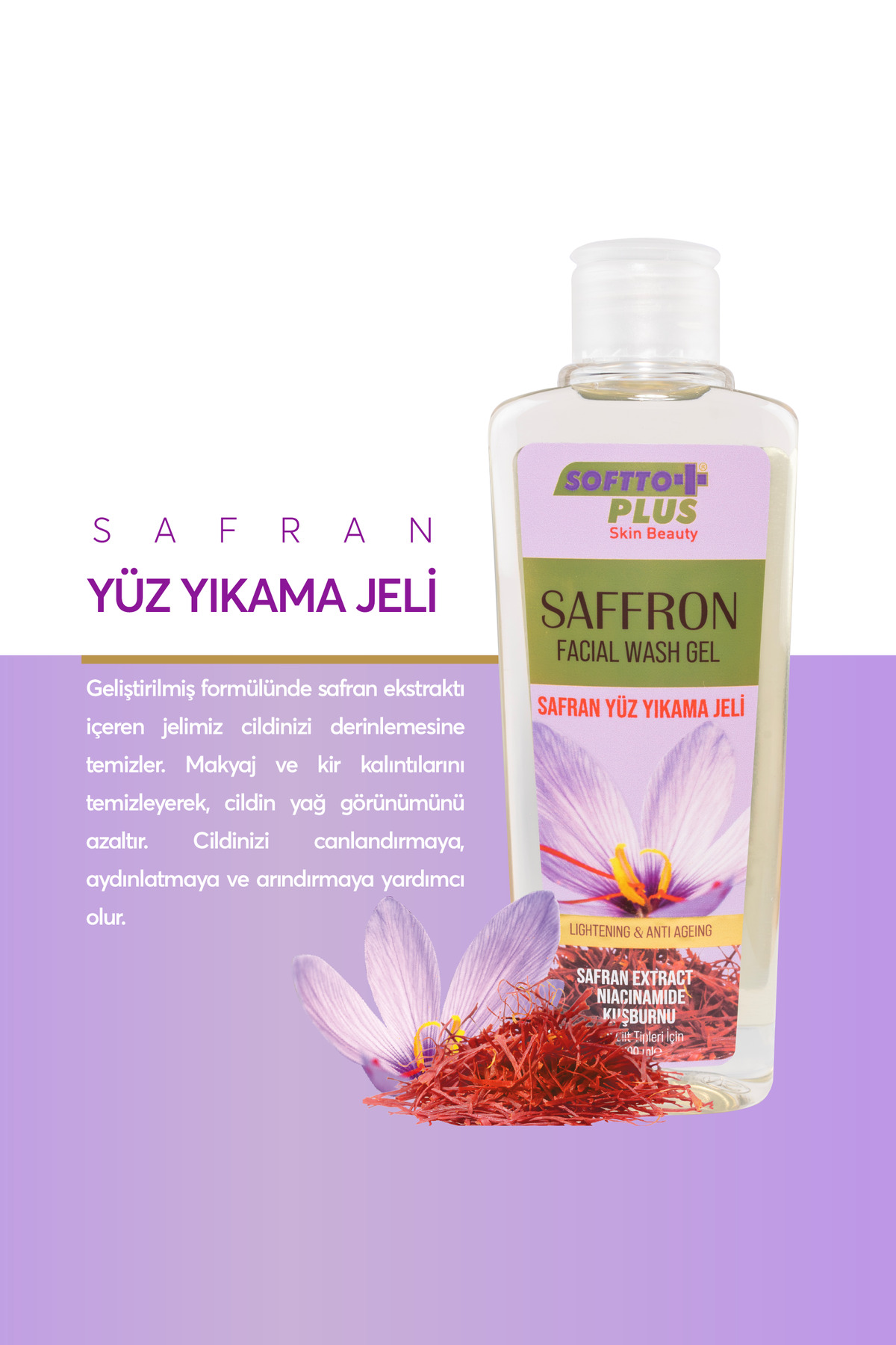 SAFRAN YÜZ YIKAMA JELİ 200 ml