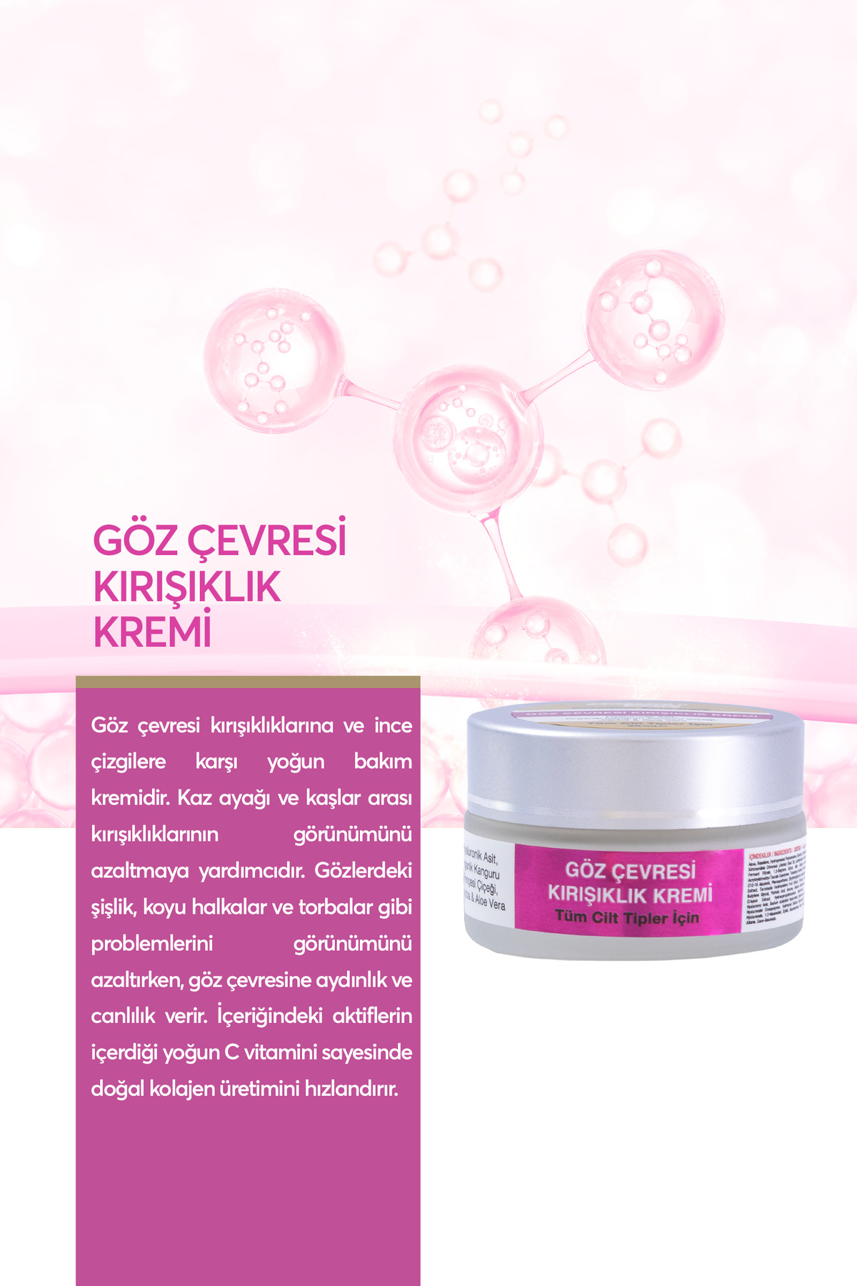 Göz çevresi Kırışıklık Kremi 20 ML