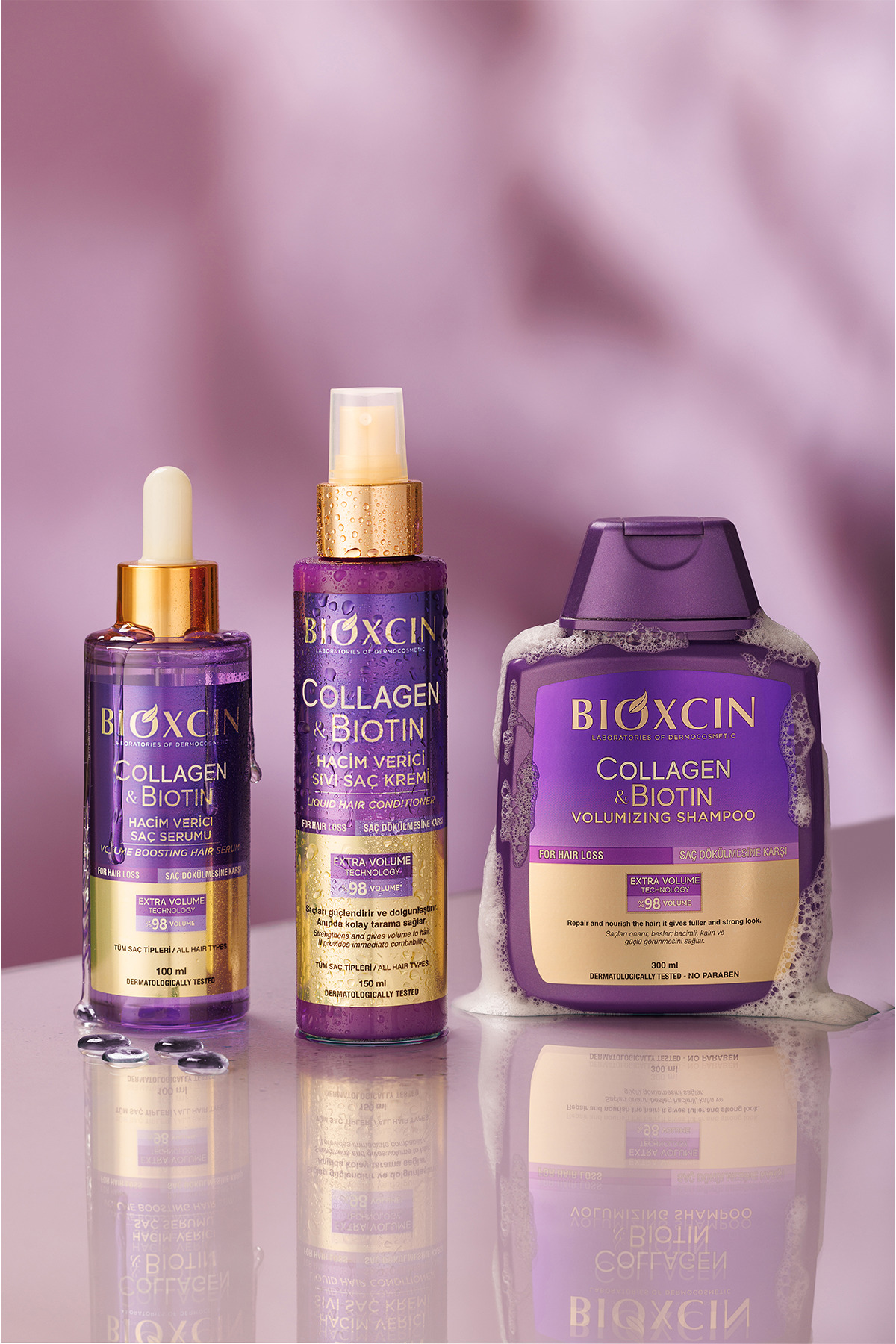 Collagen & Biotin Hacim Şampuanı 3 x 300 ml – 3 al 2 öde - İnce Telli Saçlar İçin