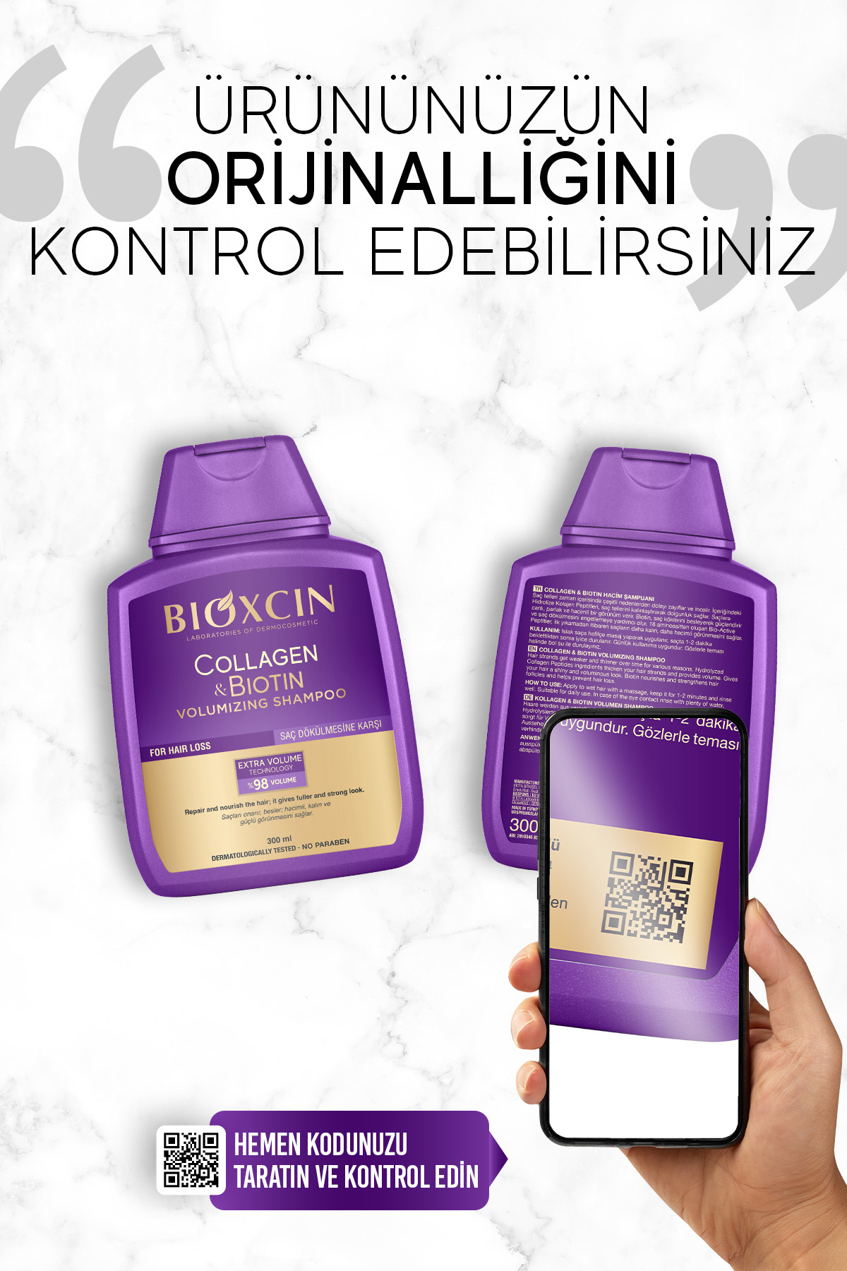 Collagen & Biotin Hacim Şampuanı 3 x 300 ml – 3 al 2 öde - İnce Telli Saçlar İçin