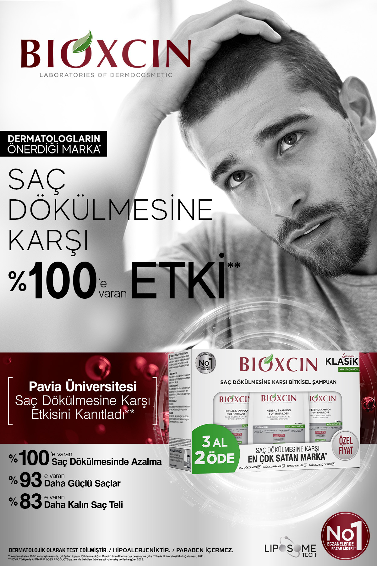 Klasik Yağlı Saçlar İçin Şampuan 3x300ml
