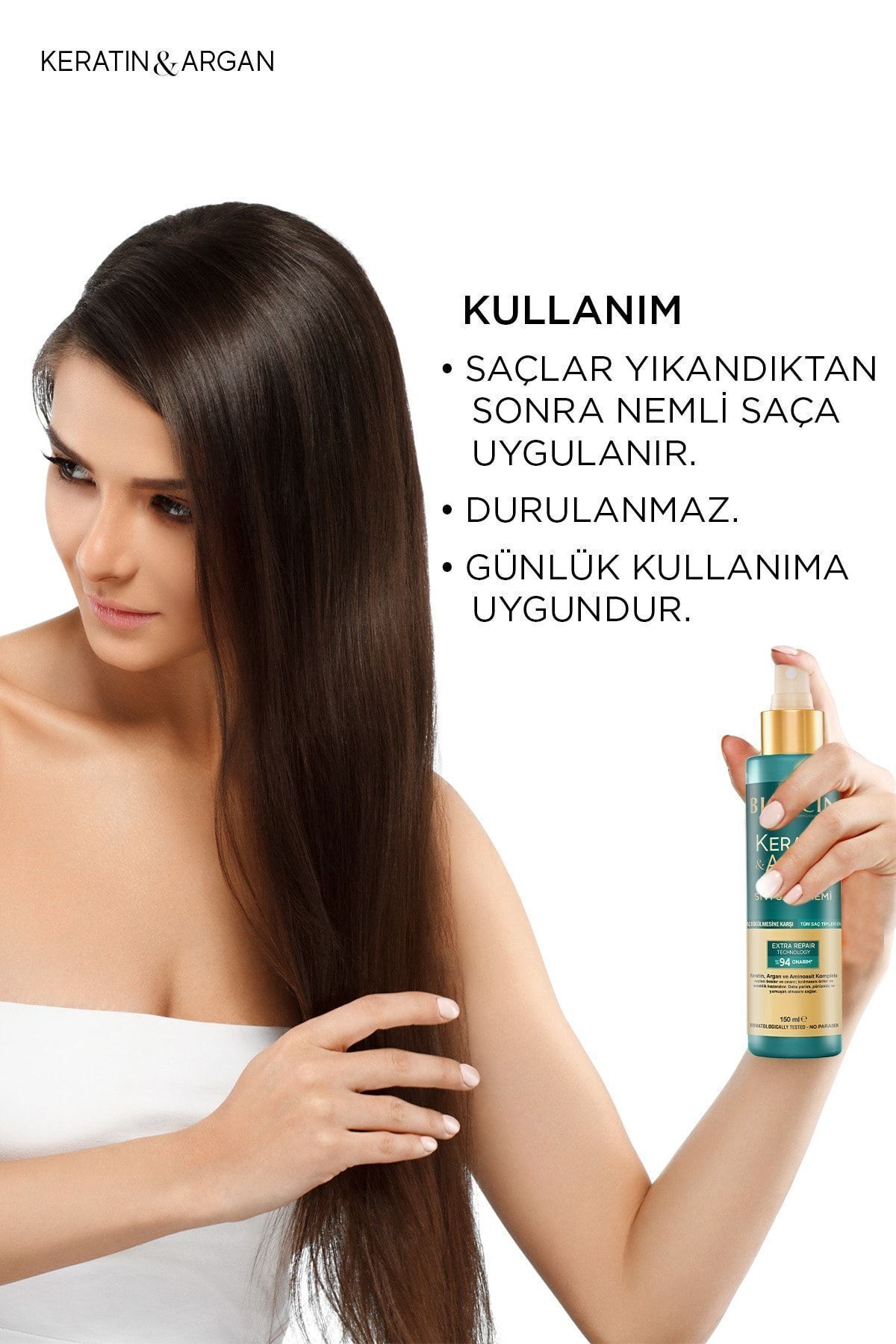 Keratin Argan Şampuan + Sıvı Saç Kremi Seti (Onarıcı, Keratin İçerikli)