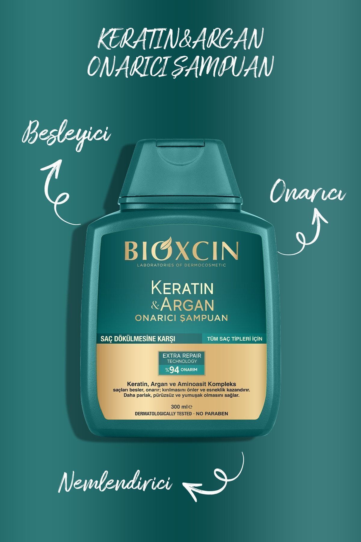 Keratin Argan Şampuan + Saç Bakım Kremi Seti (Onarıcı, Parabensiz, Keratin İçerikli)
