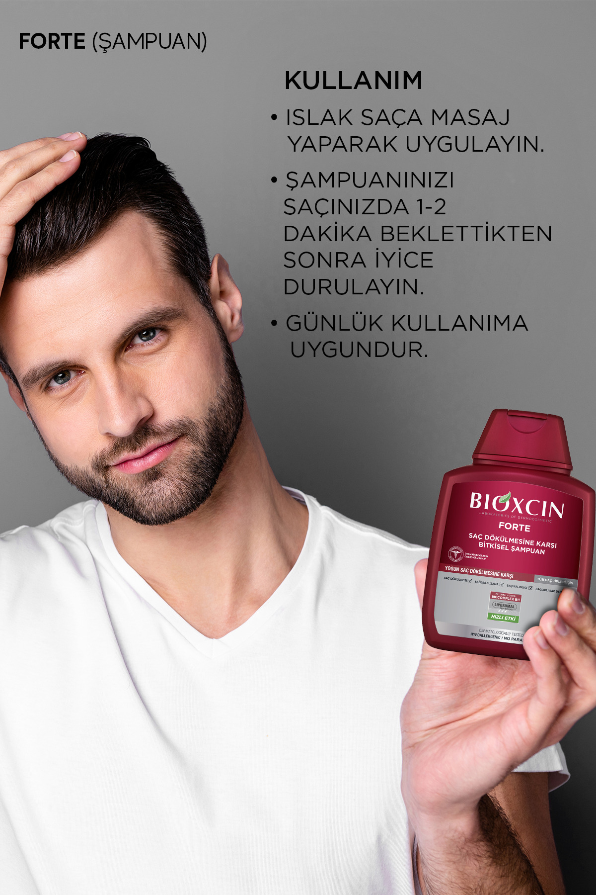Forte Şampuan 3'lü Set 2 Adet ( 6 X 300 ml ) Yoğun Dökülme Karşıtı Şampuan