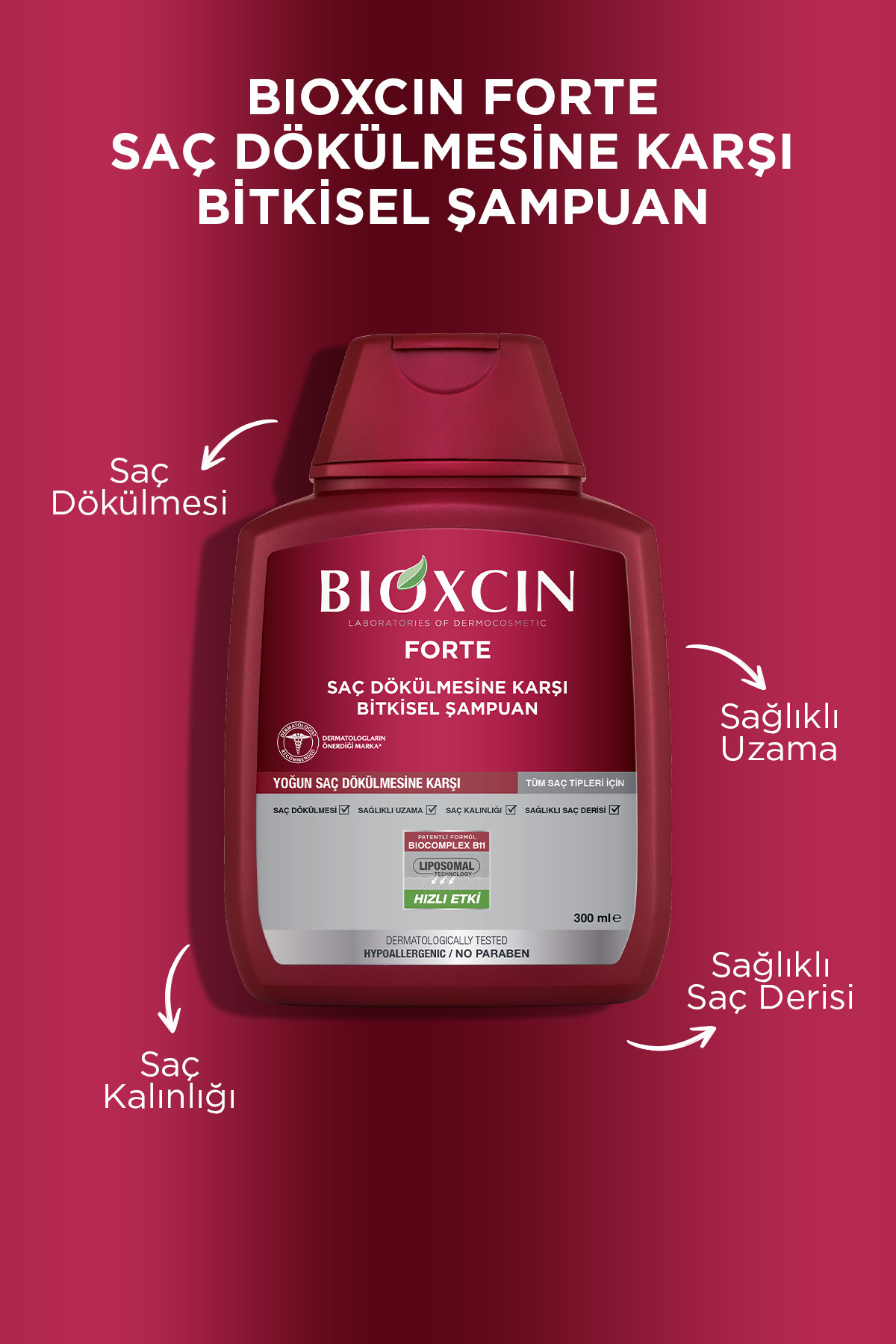 Forte Şampuan 3'lü Set 2 Adet ( 6 X 300 ml ) Yoğun Dökülme Karşıtı Şampuan