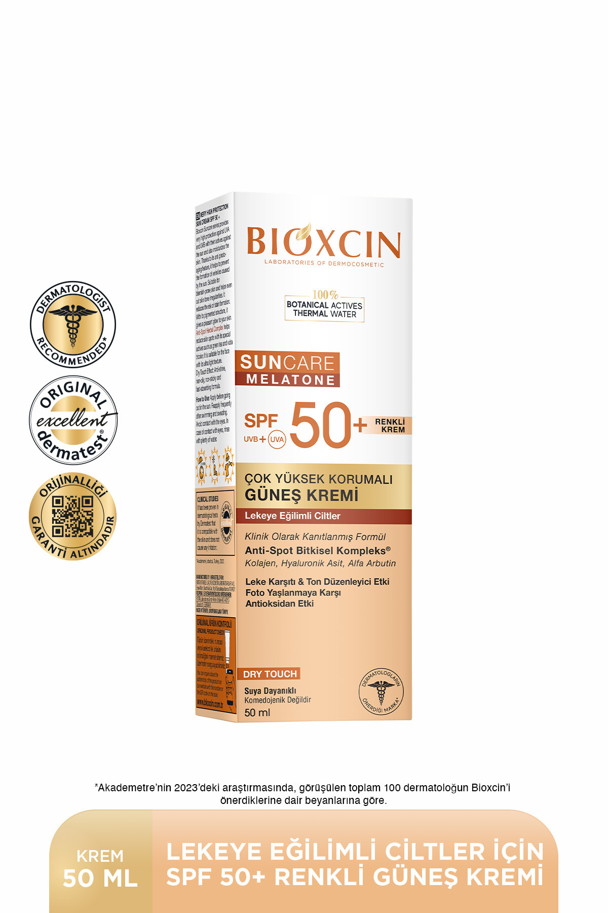 Sun Care Lekeye Eğilimli Ciltler Renkli Spf 50 Güneş Kremi 50 ml Tinted Arbutin, Kolajen, Hy