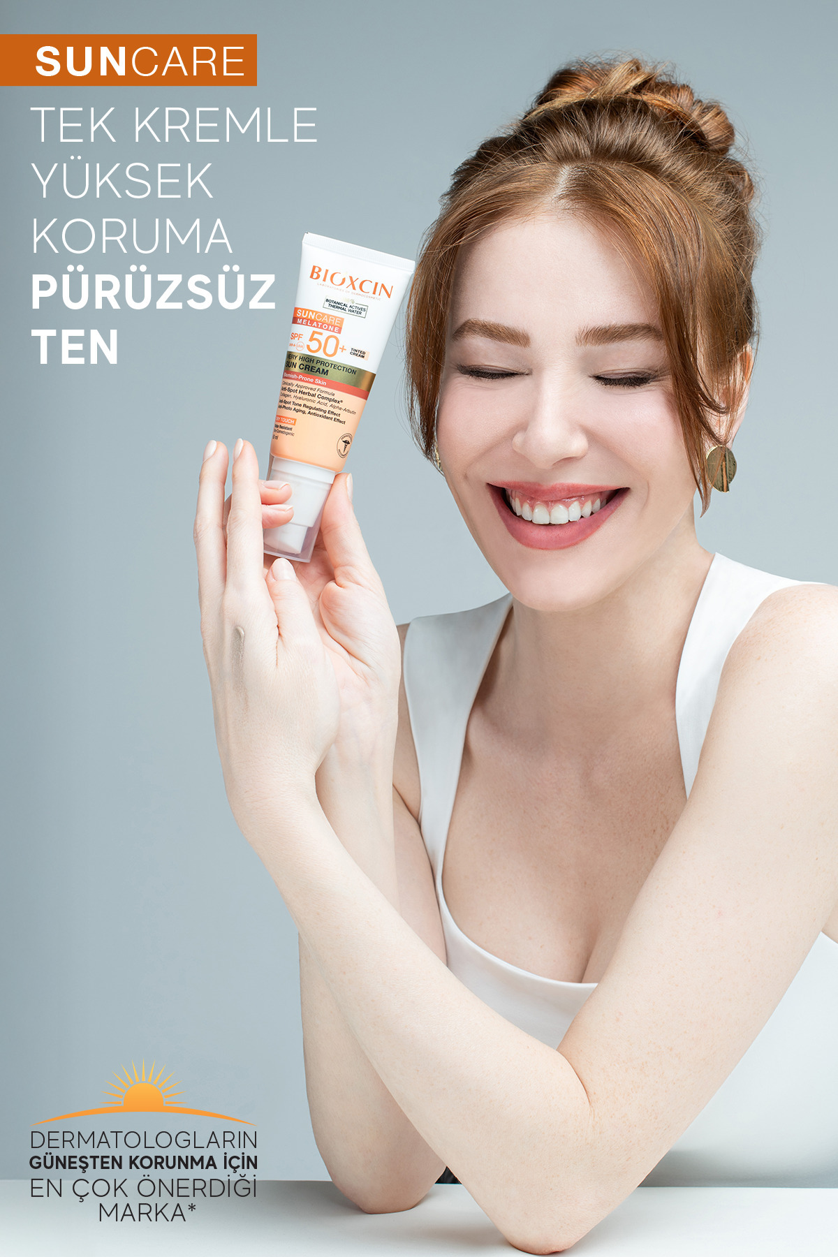 Sun Care Lekeye Eğilimli Ciltler Renkli Spf 50 Güneş Kremi 50 ml Tinted Arbutin, Kolajen, Hy
