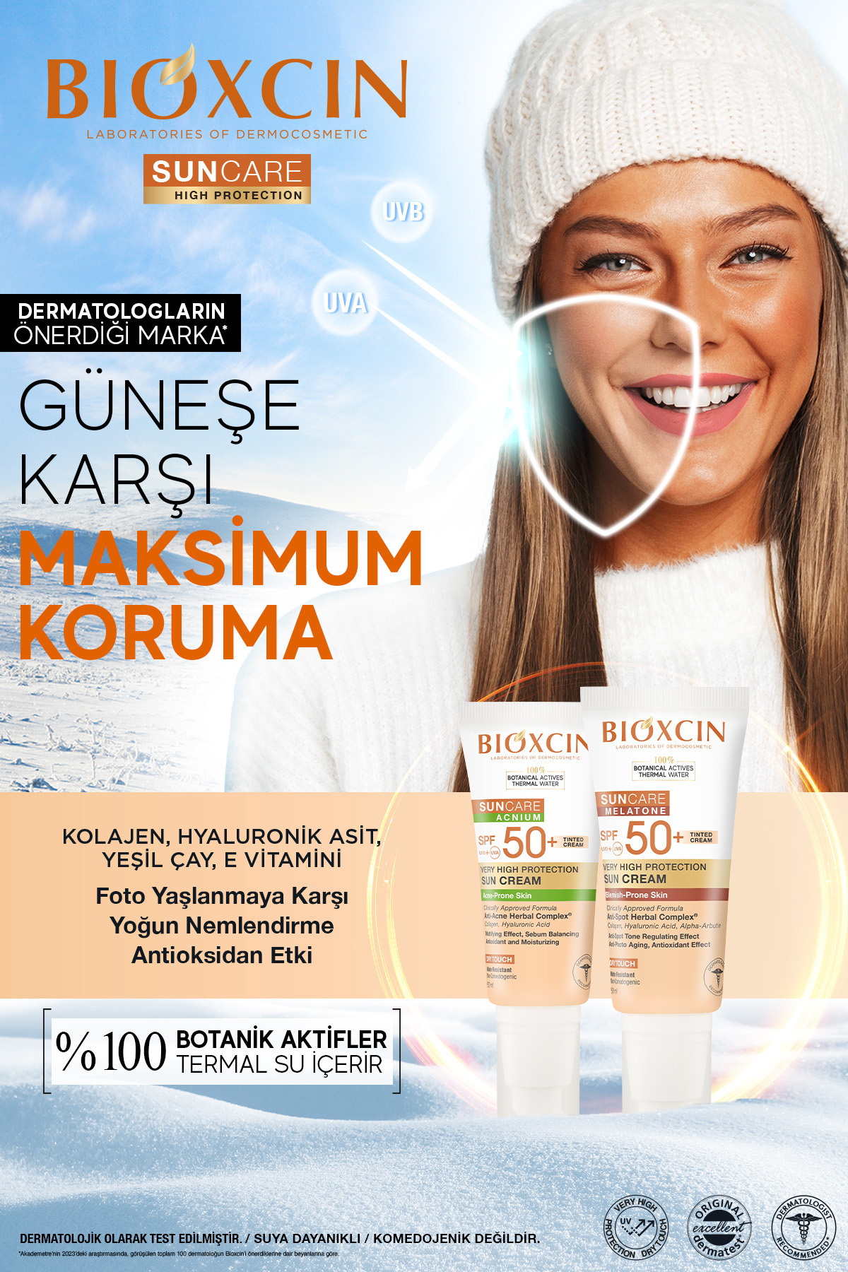 Sun Care Lekeye Eğilimli Ciltler Renkli Spf 50 Güneş Kremi 50 ml Tinted Arbutin, Kolajen, Hy