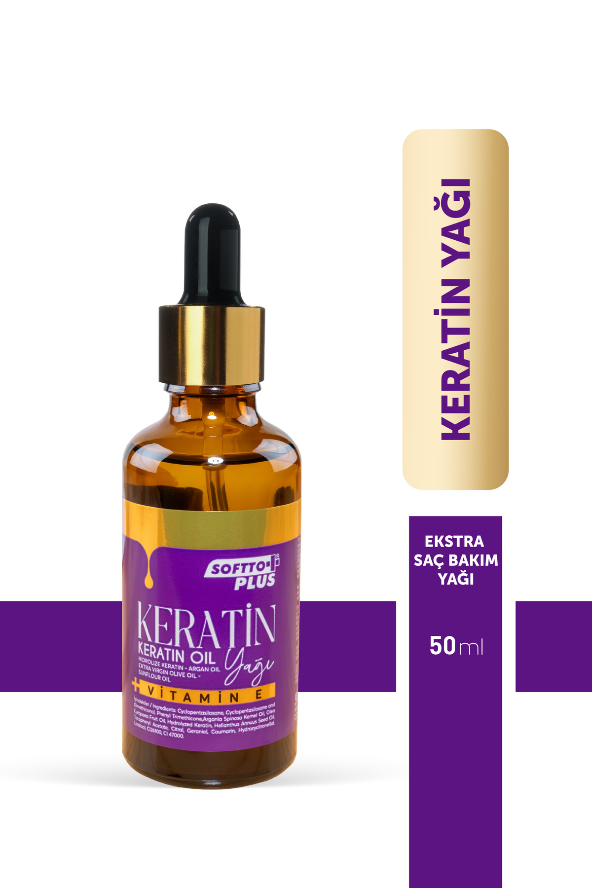 Saç İçin Onarıcı Etkili Keratin Yağı 50 ml