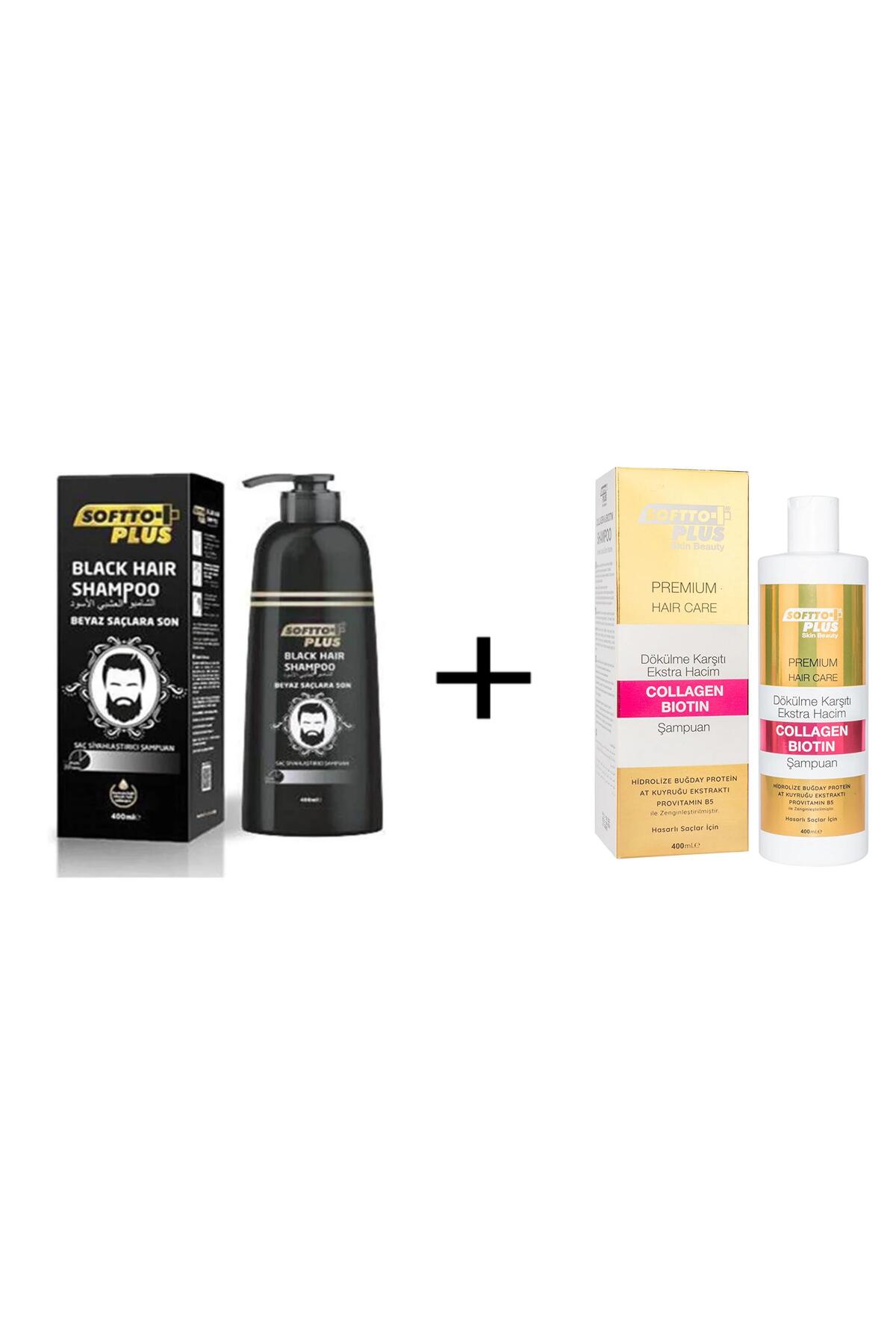 Saç Siyahlaştırıcı Şampuan 350 Ml + ANTİ-HAIR LOSS EXTRA VOLUME COLLAGEN BIOTIN ŞAMPUAN 400 ML