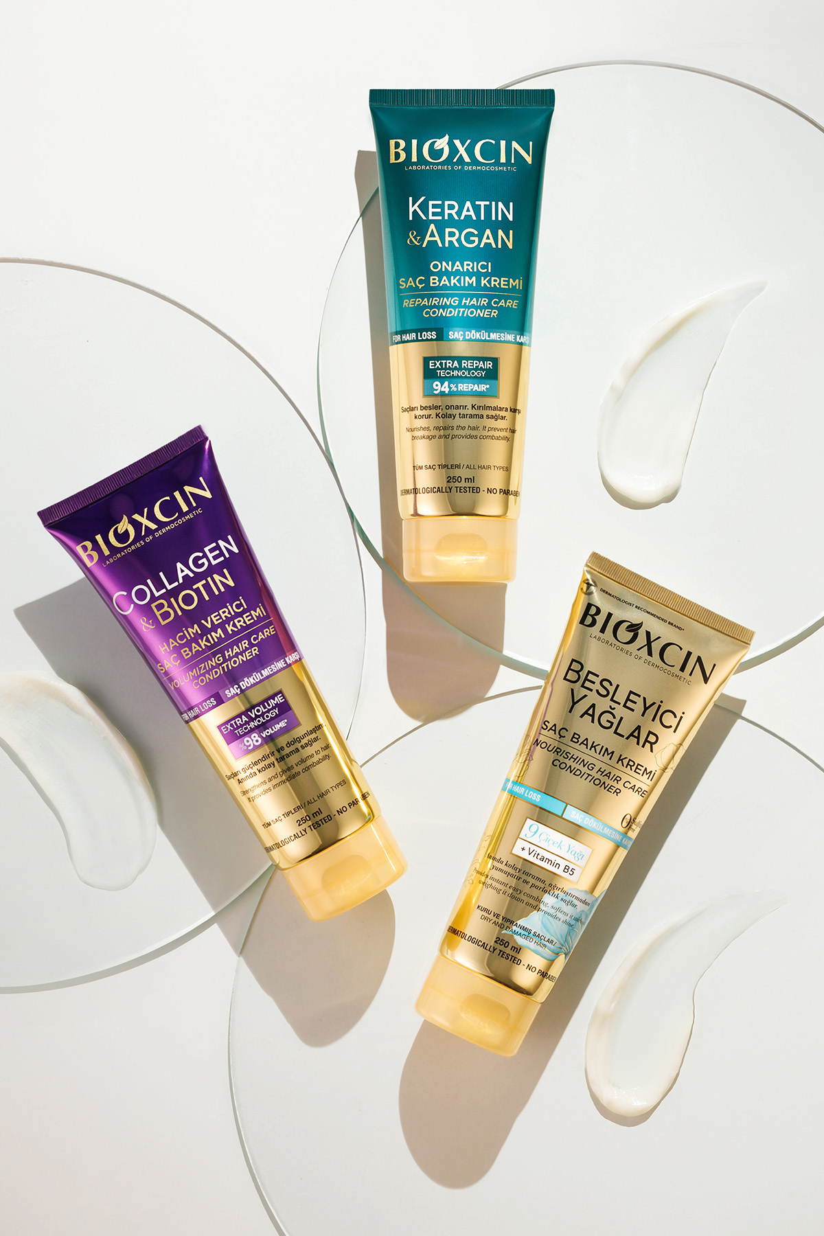 Keratin Argan Onarıcı Saç Bakım Kremi – Nemlendirici & Kırık Karşıtı 250 ml